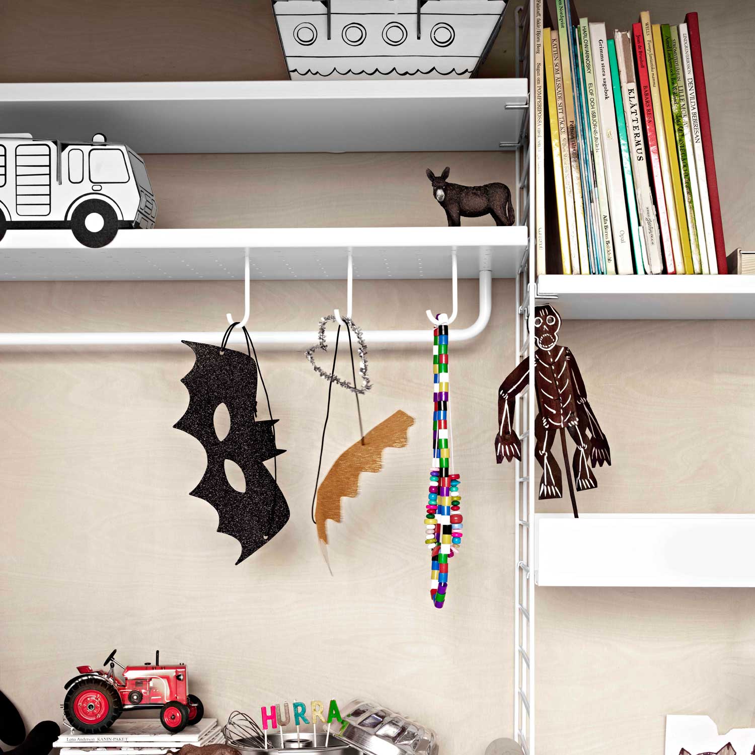 string shelf metal white rod 29896