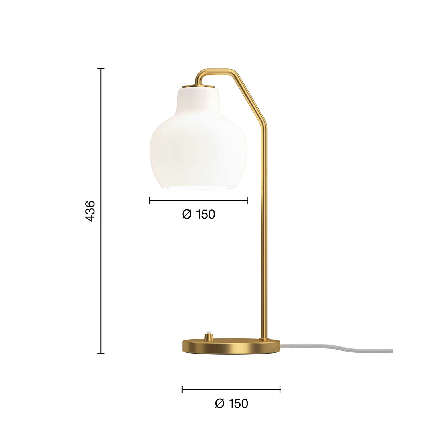 Louis Poulsen - VL Ring Crown Tischlampe brass/opal