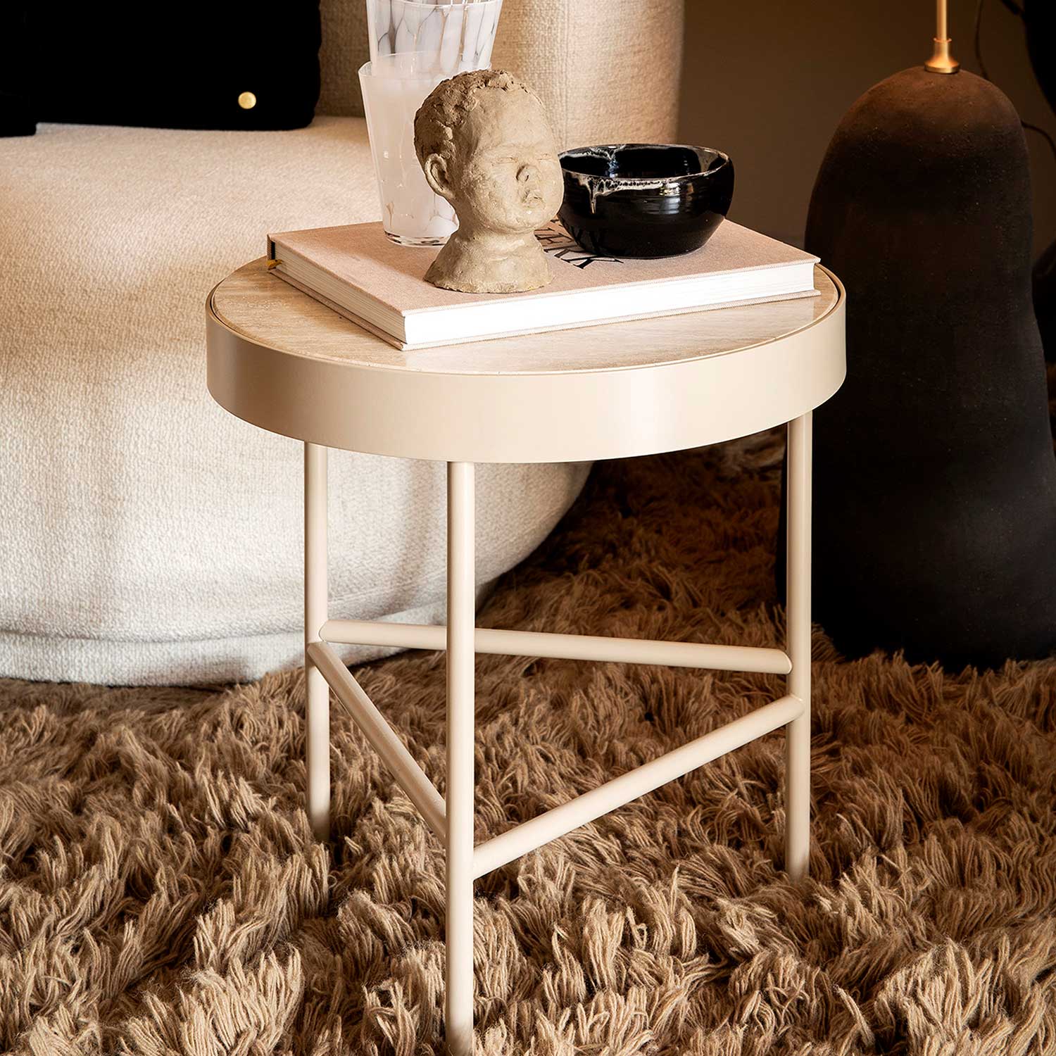 beistelltisch ferm living travertine 1104263528 83326