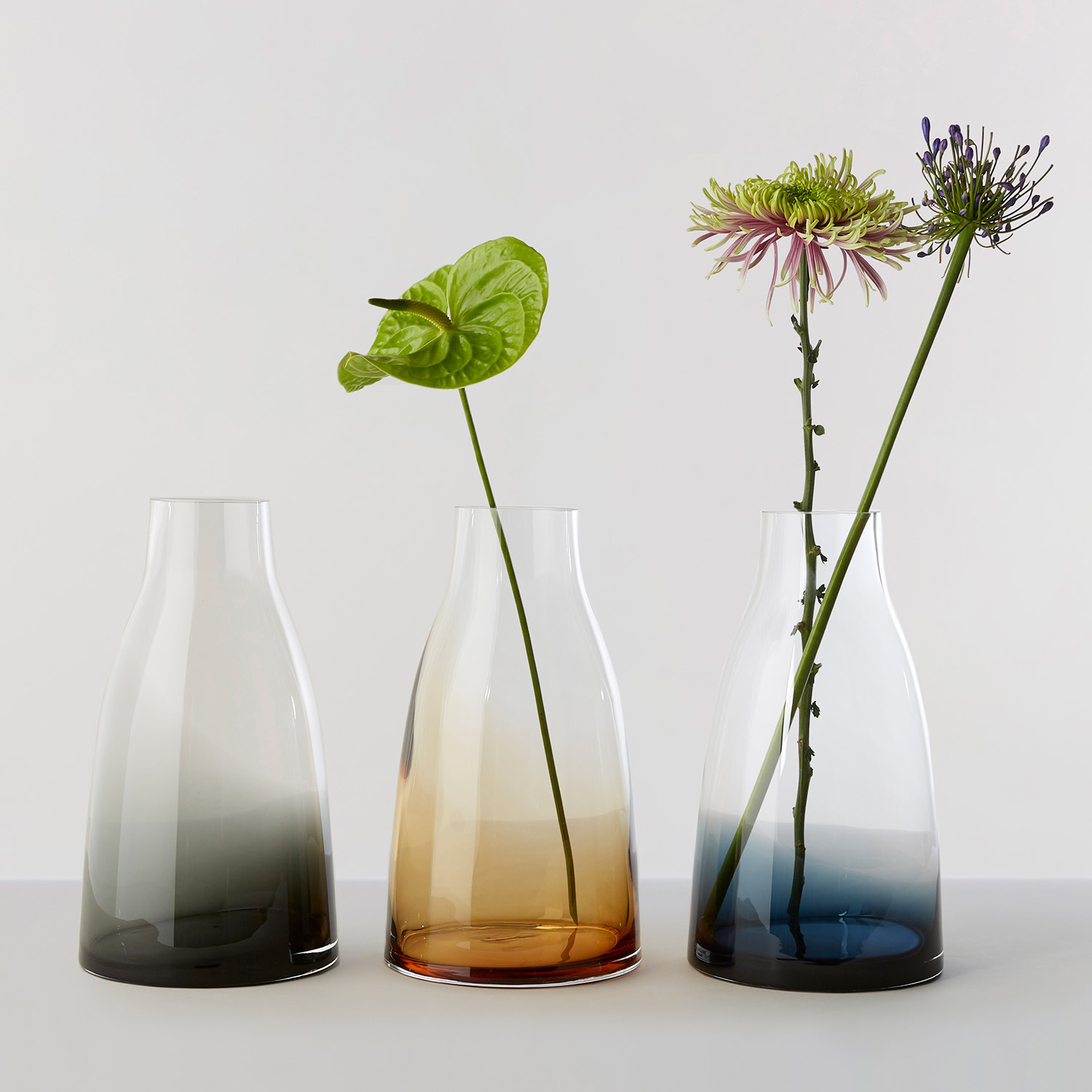 Ro Collection - Flower No. 3 Vase smoked grey
