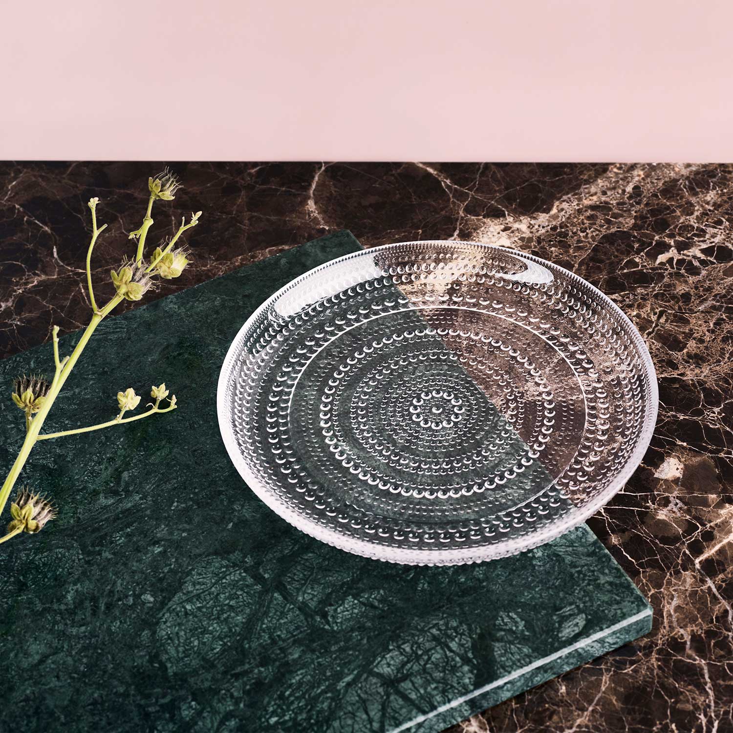 iittala kastehelmi glasplatte klar 103244