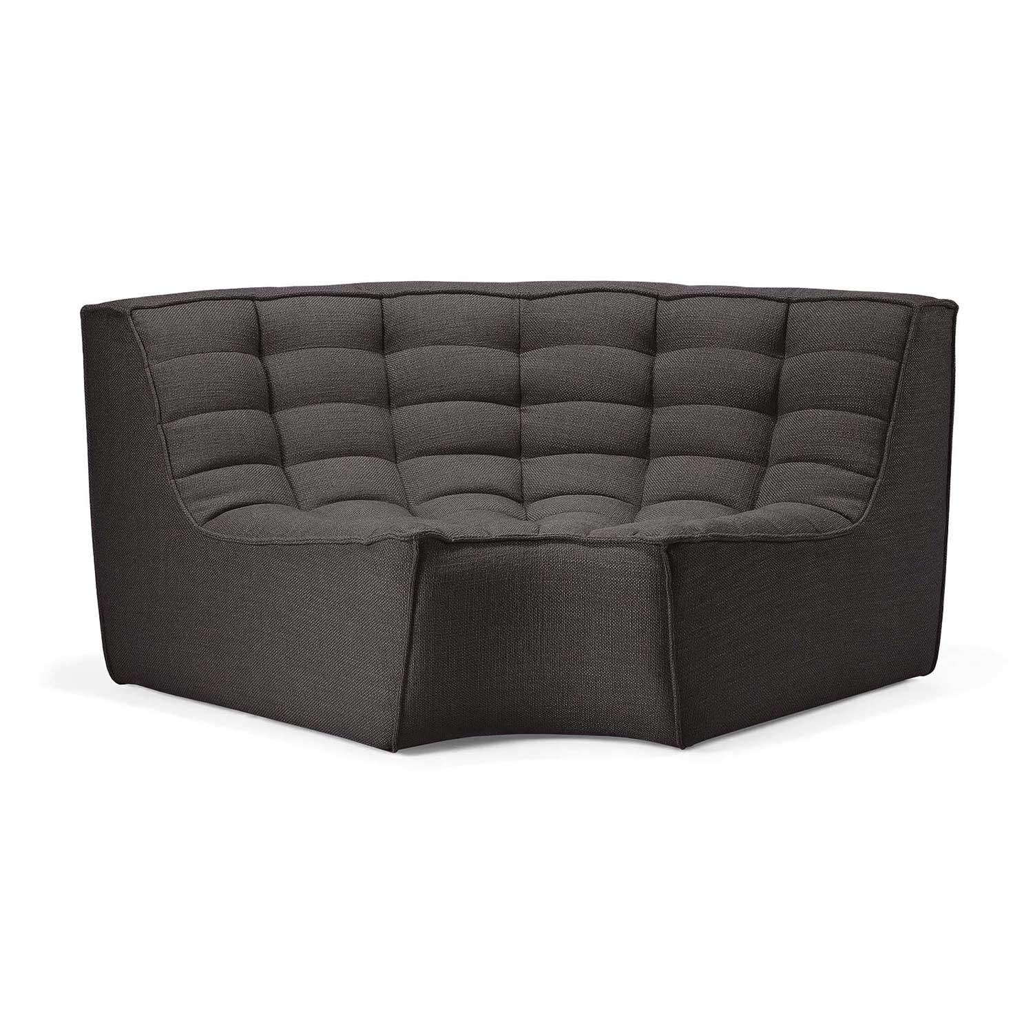 ethnicraft sofa dunkelgrau eckteil rund 84018