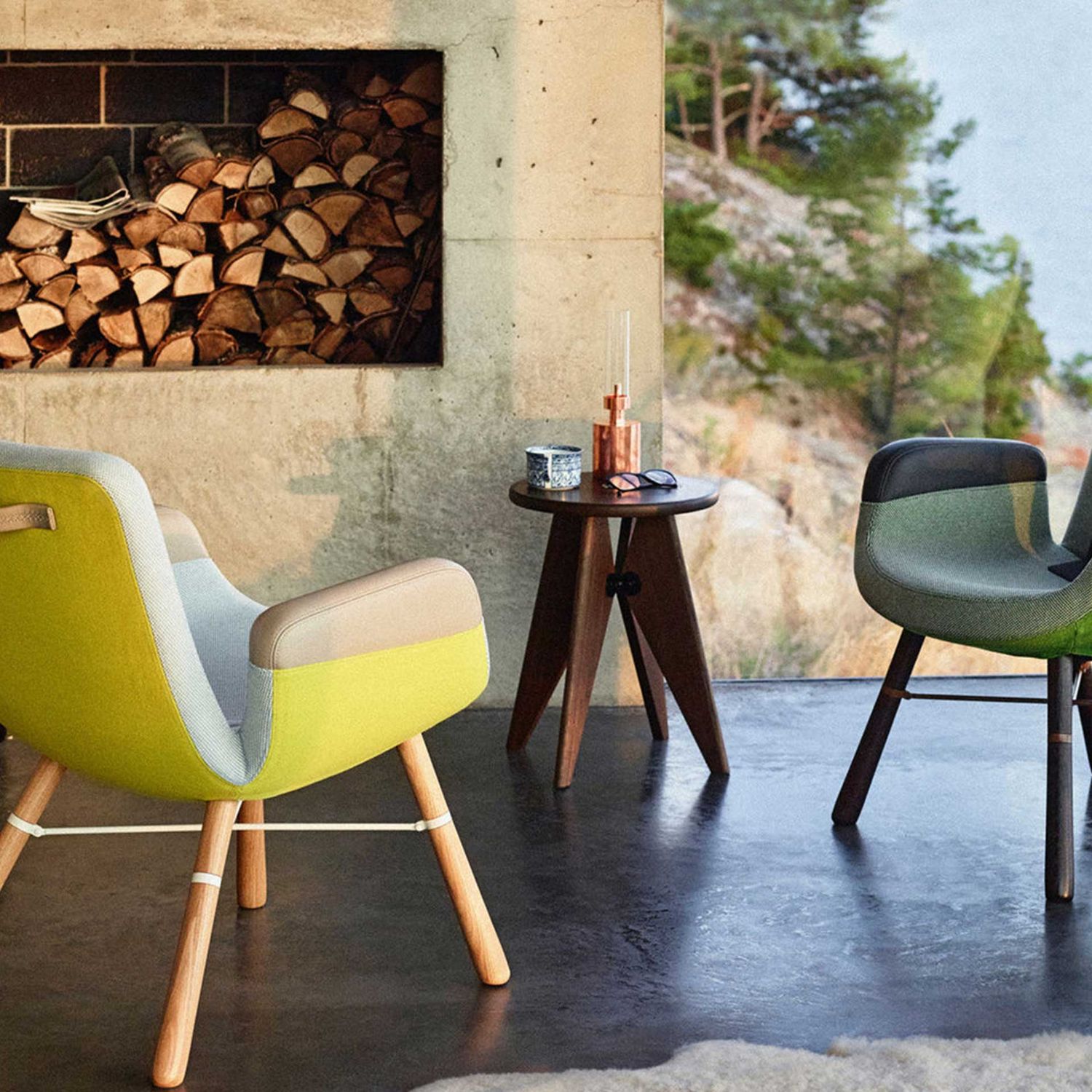 Vitra - Tabouret Bois Hocker Nussbaum natur, geölt