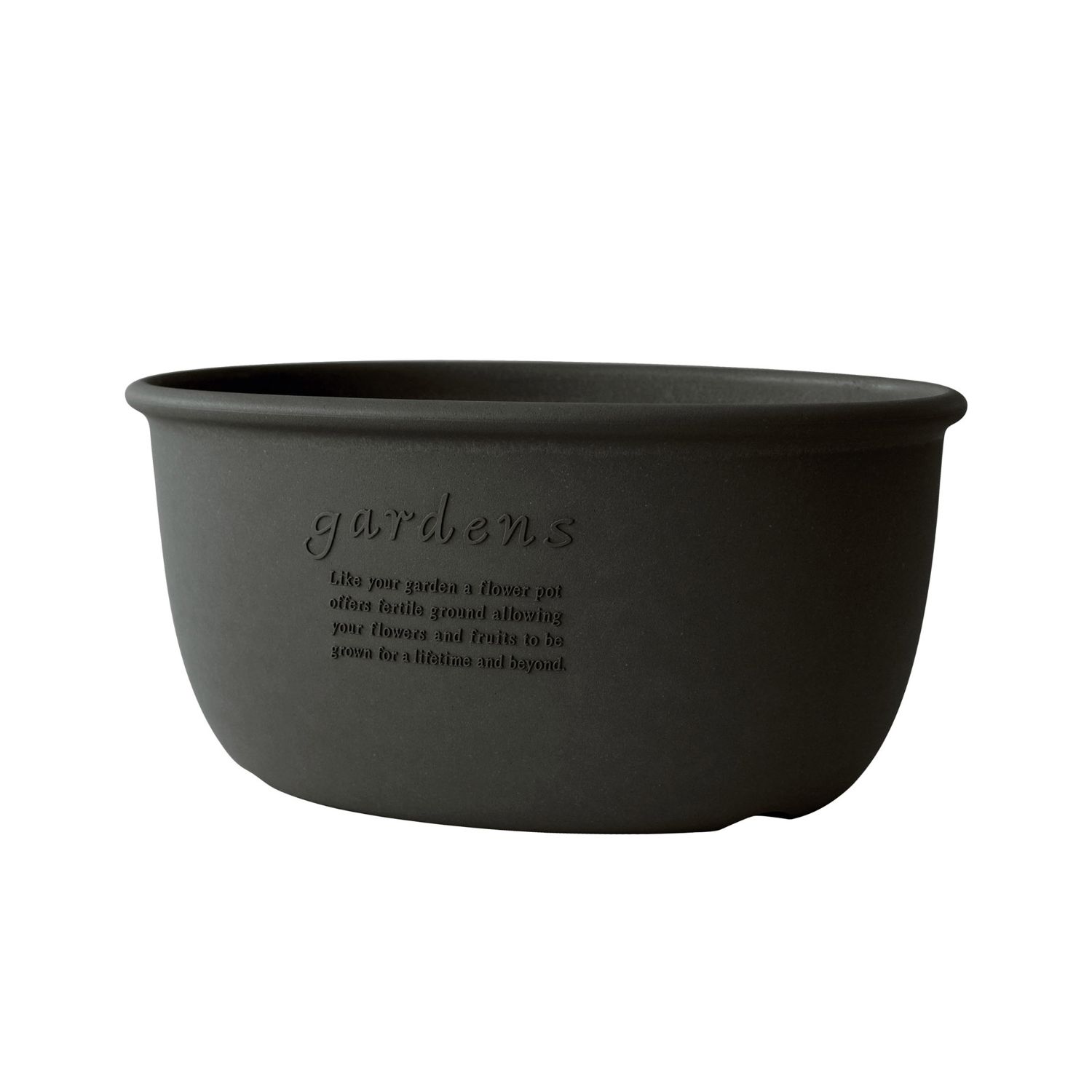 Hachiman - Eco Pot oval Blumentopf #320 5,4 l schwarz