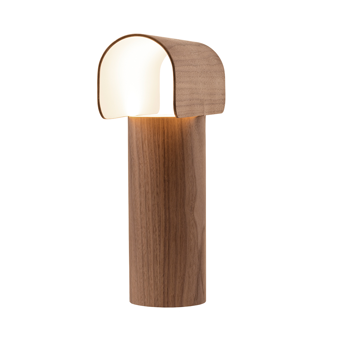 secto design teelo tischleuchte walnuss seitlich 72092