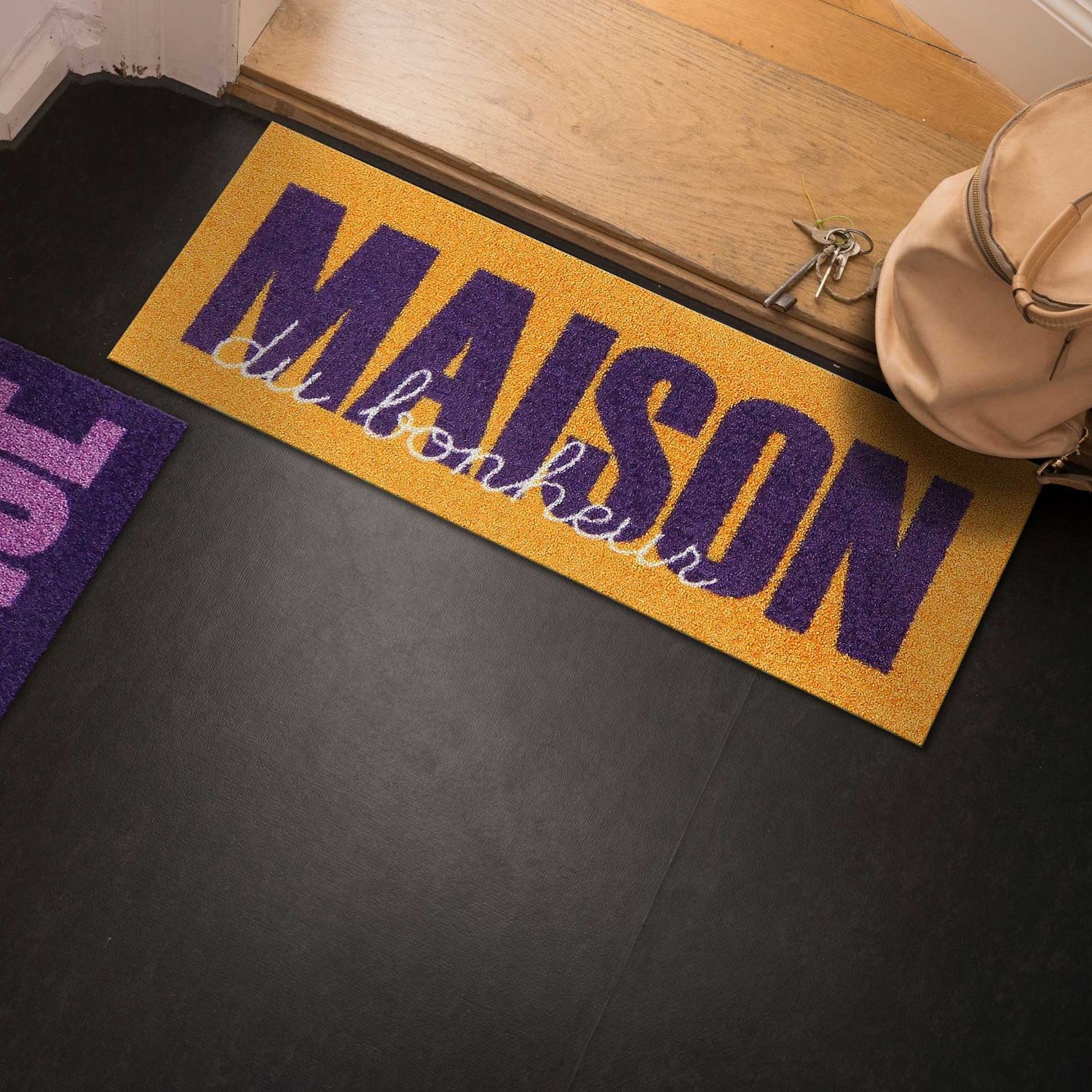 Salonlöwe - Maison Type orange-violett 30x75 cm Fußmatte