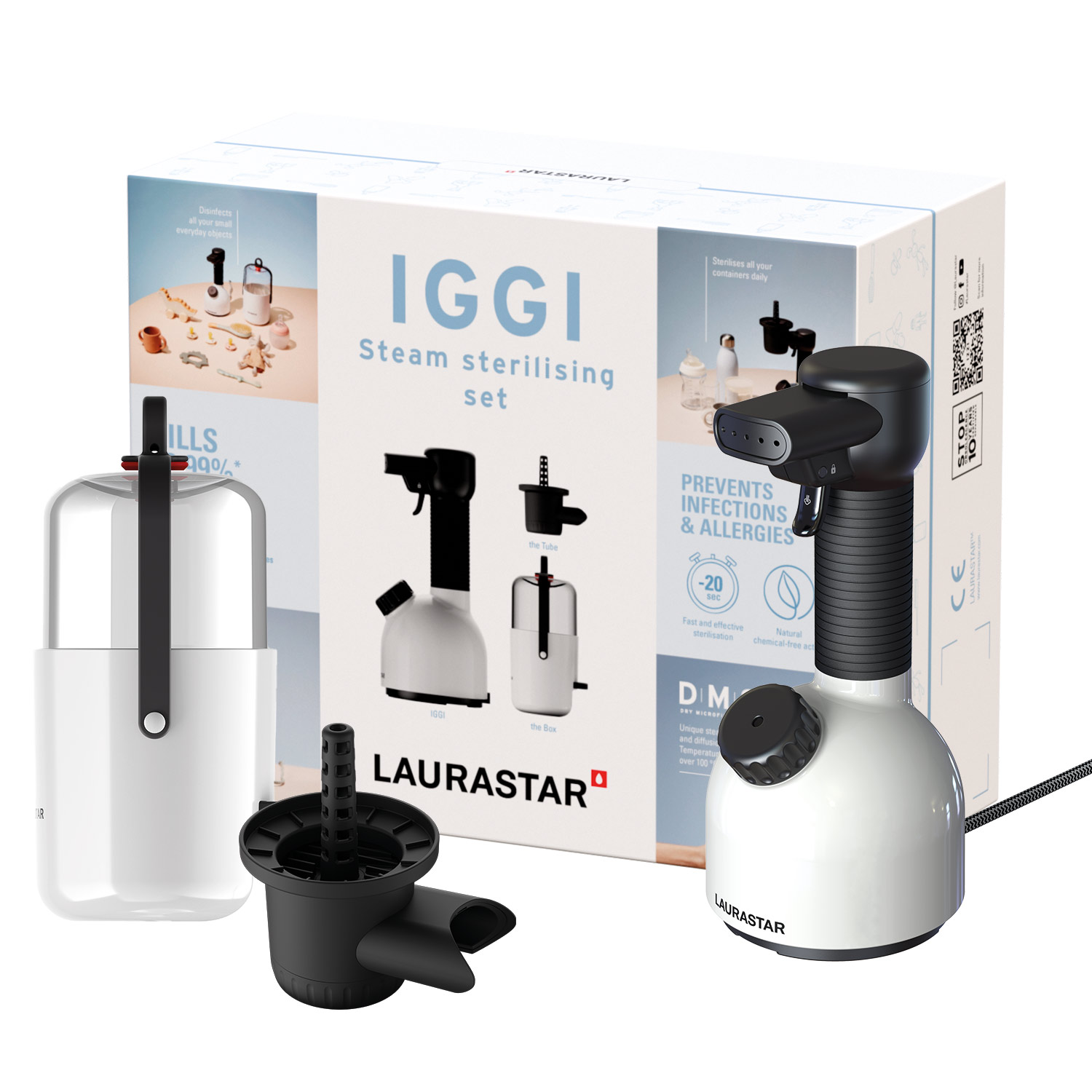 laurastar iggi steamer dampf sterilisierungs set verpackung 99306
