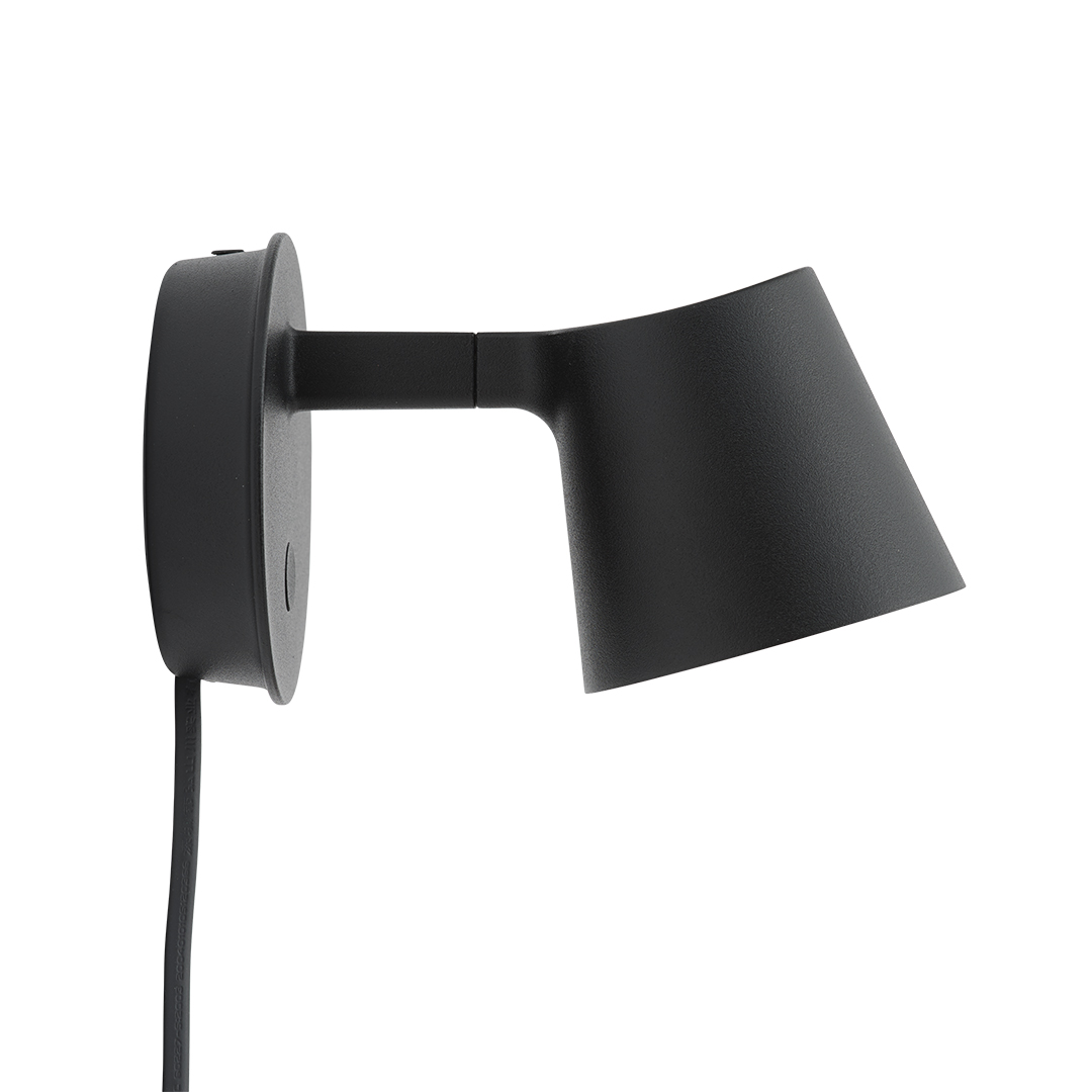 muuto tip wall lamp schwarz 61909