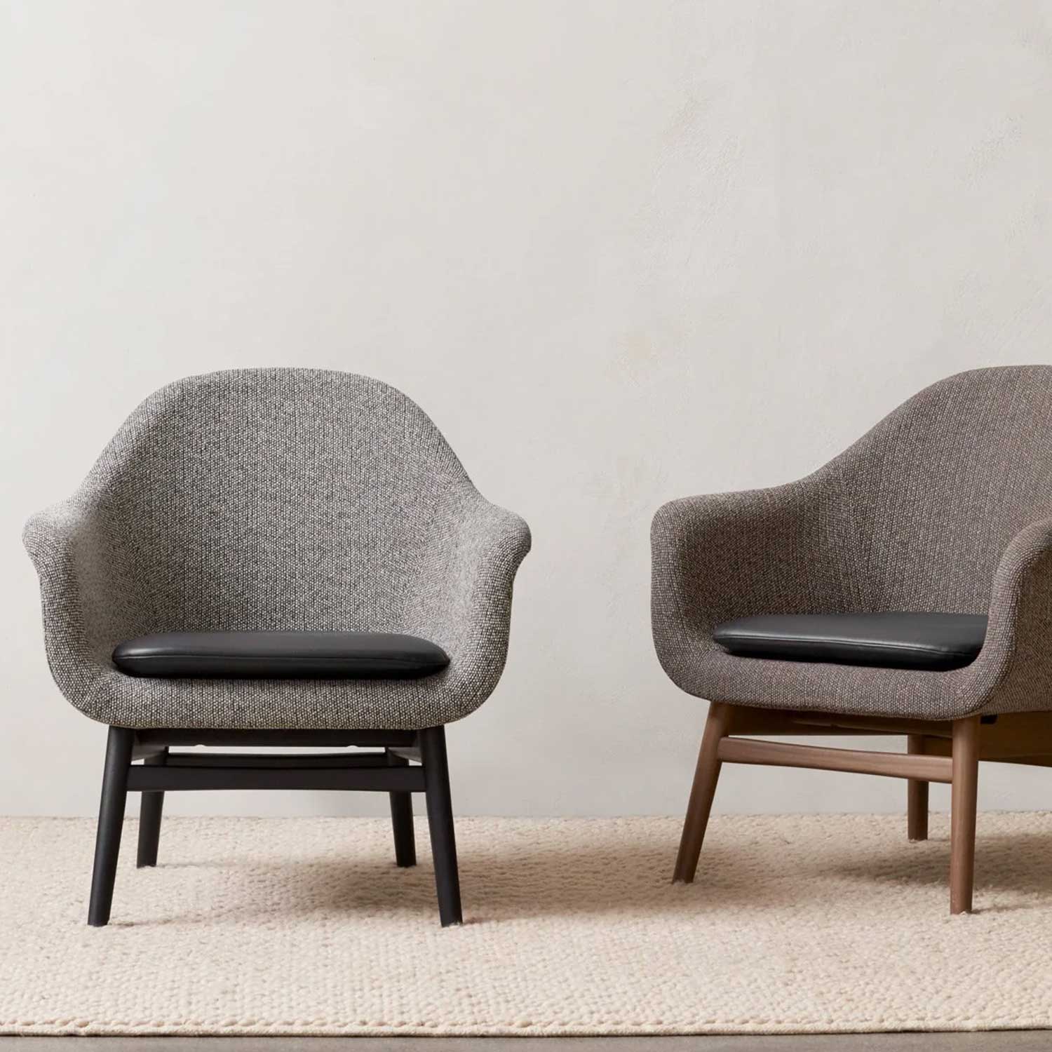 Audo - Harbour Loungesessel Dark Stained Oak/Bouclé 2