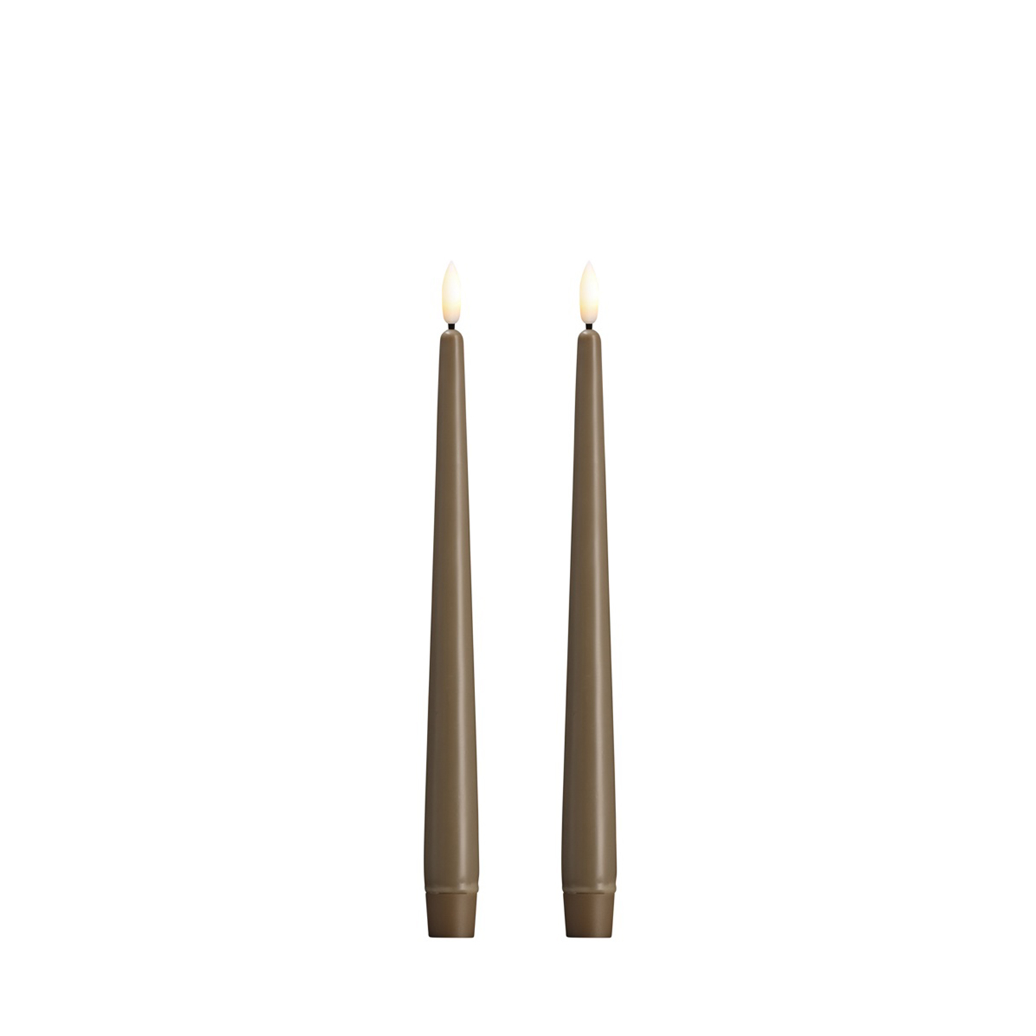 Moods&More - LED- Stabkerzen Ø23x250mm dark sand