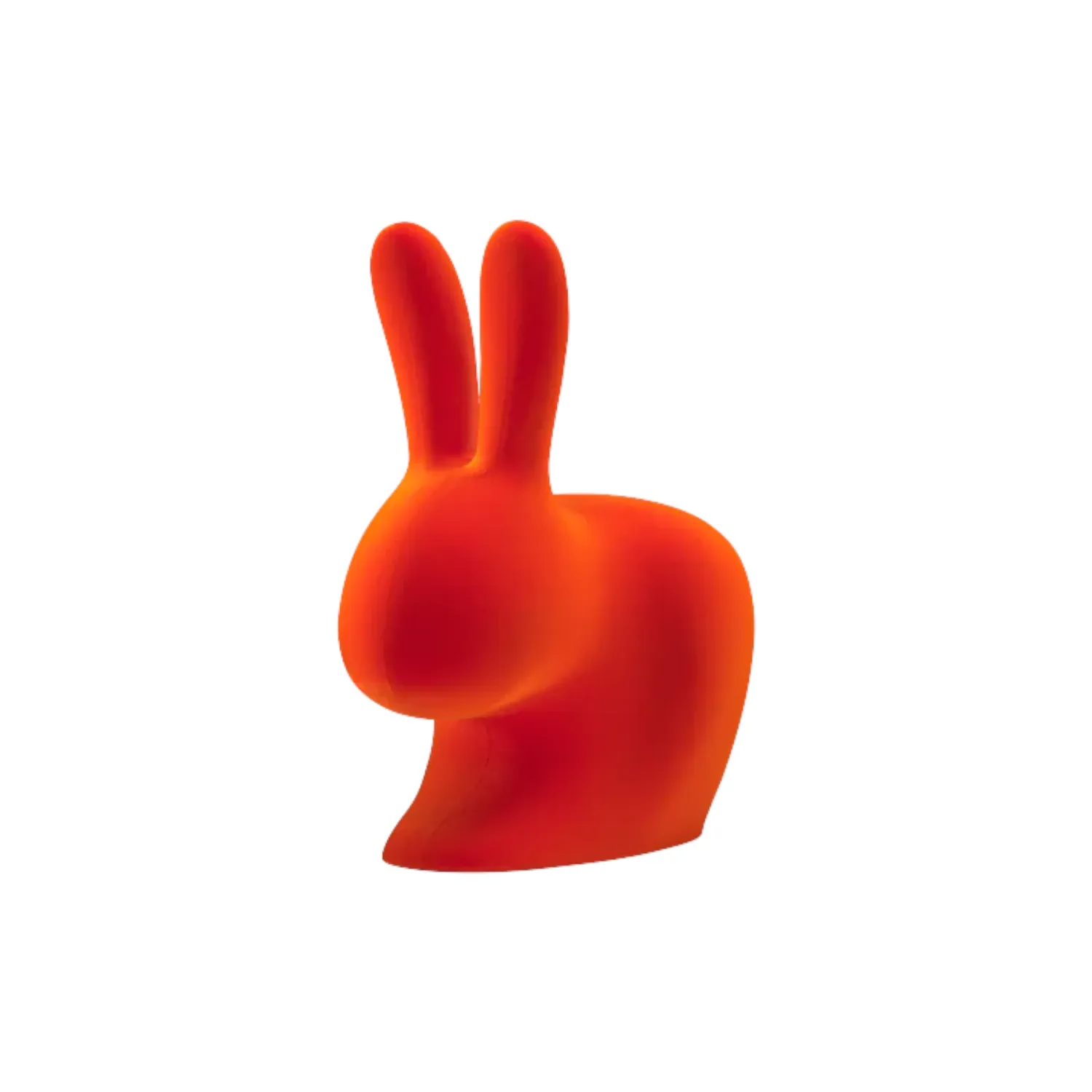 Qeeboo - Rabbit XS Buchstütze Velvet Finish orange