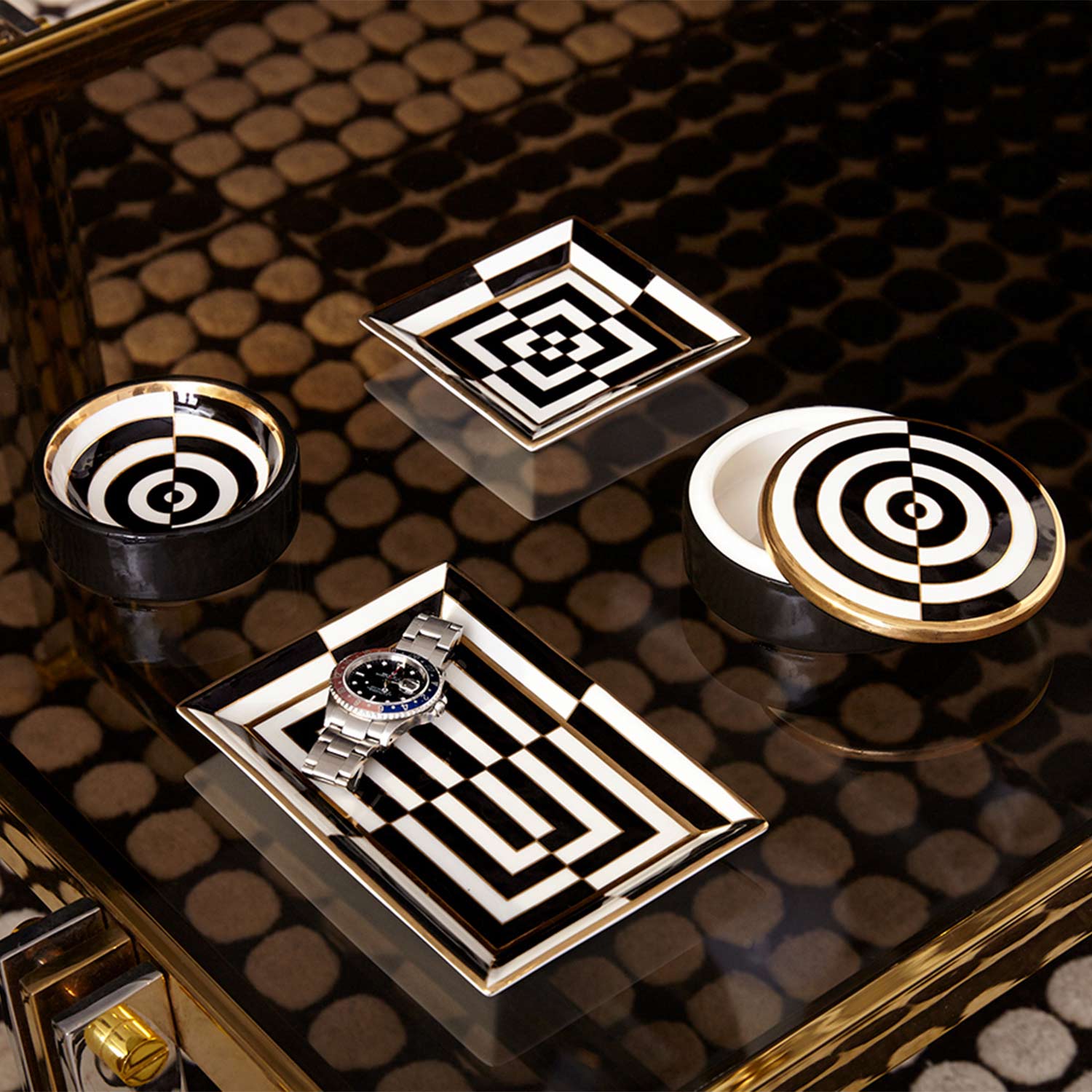 jonathan adler op art ablageteller dekoschale 75355