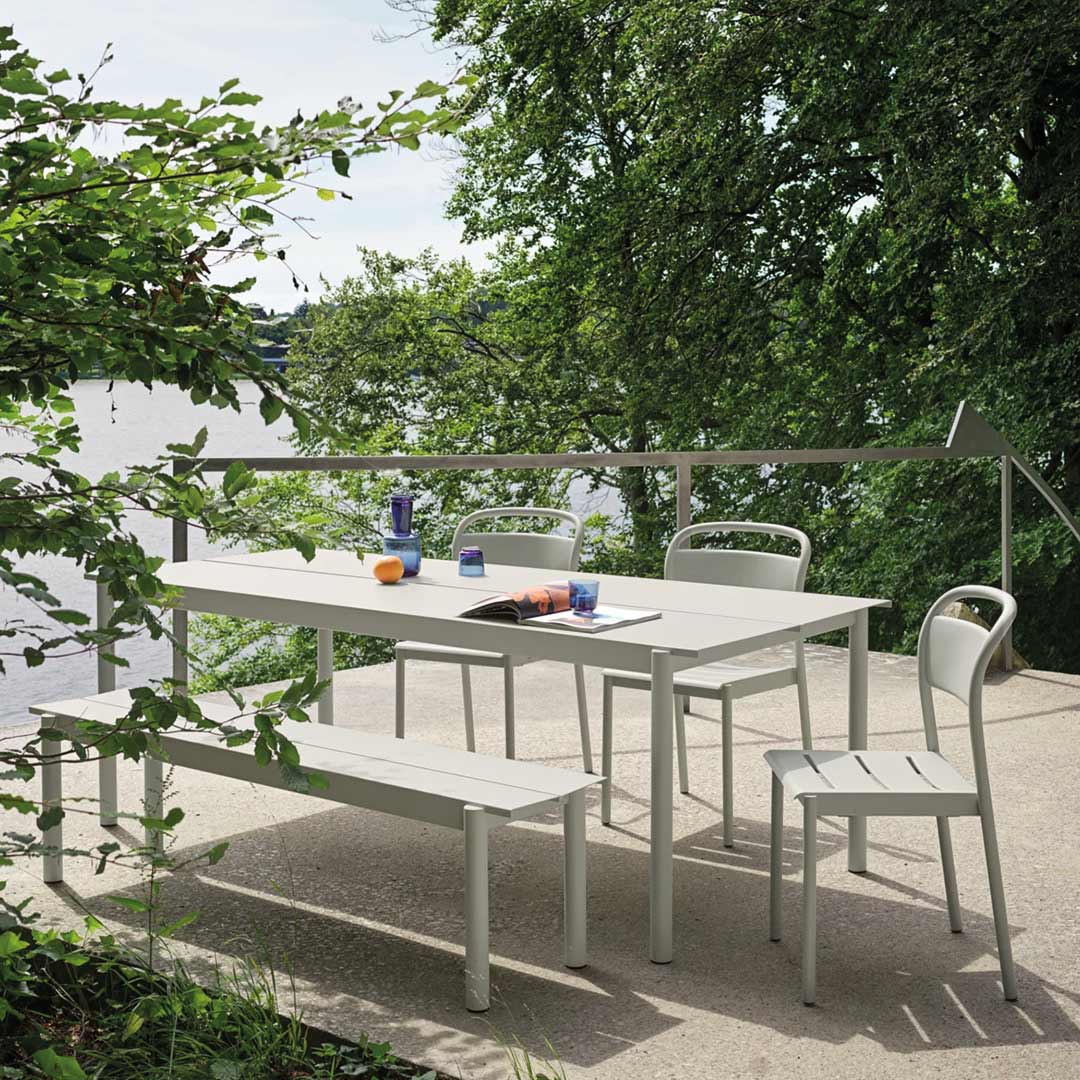 muuto linear steel table gartentisch grey 85139