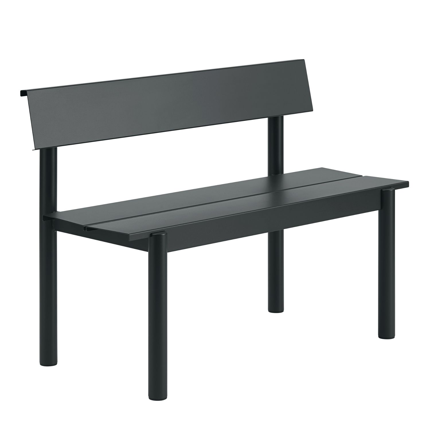 Muuto - Linear Steel Bank Rückenlehne 110 cm schwarz