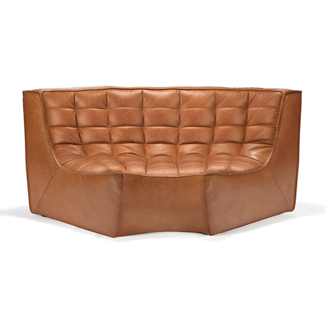ethnicraft n701 sofa leder rundes eckteil 84046