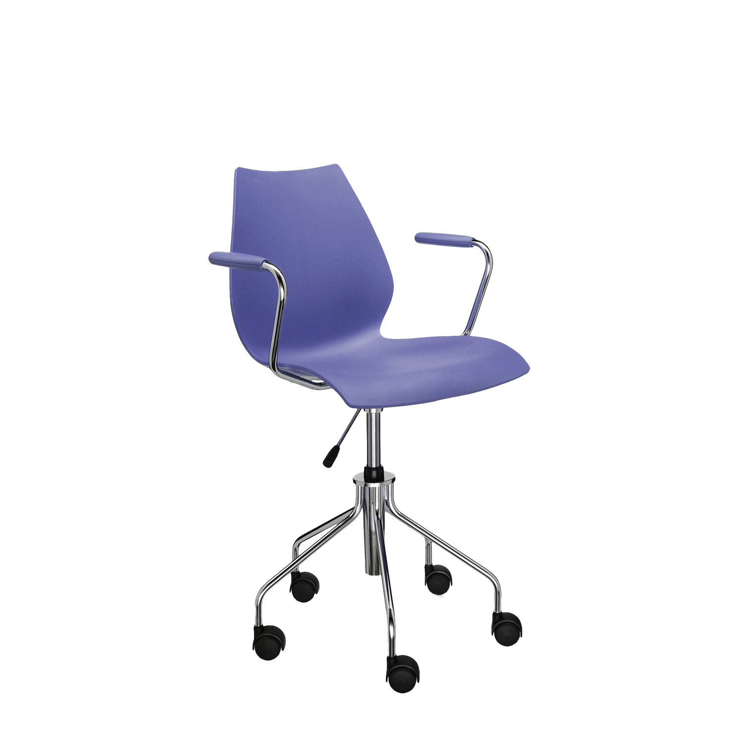 Kartell - Maui Drehstuhl mit Armlehnen marineblau
