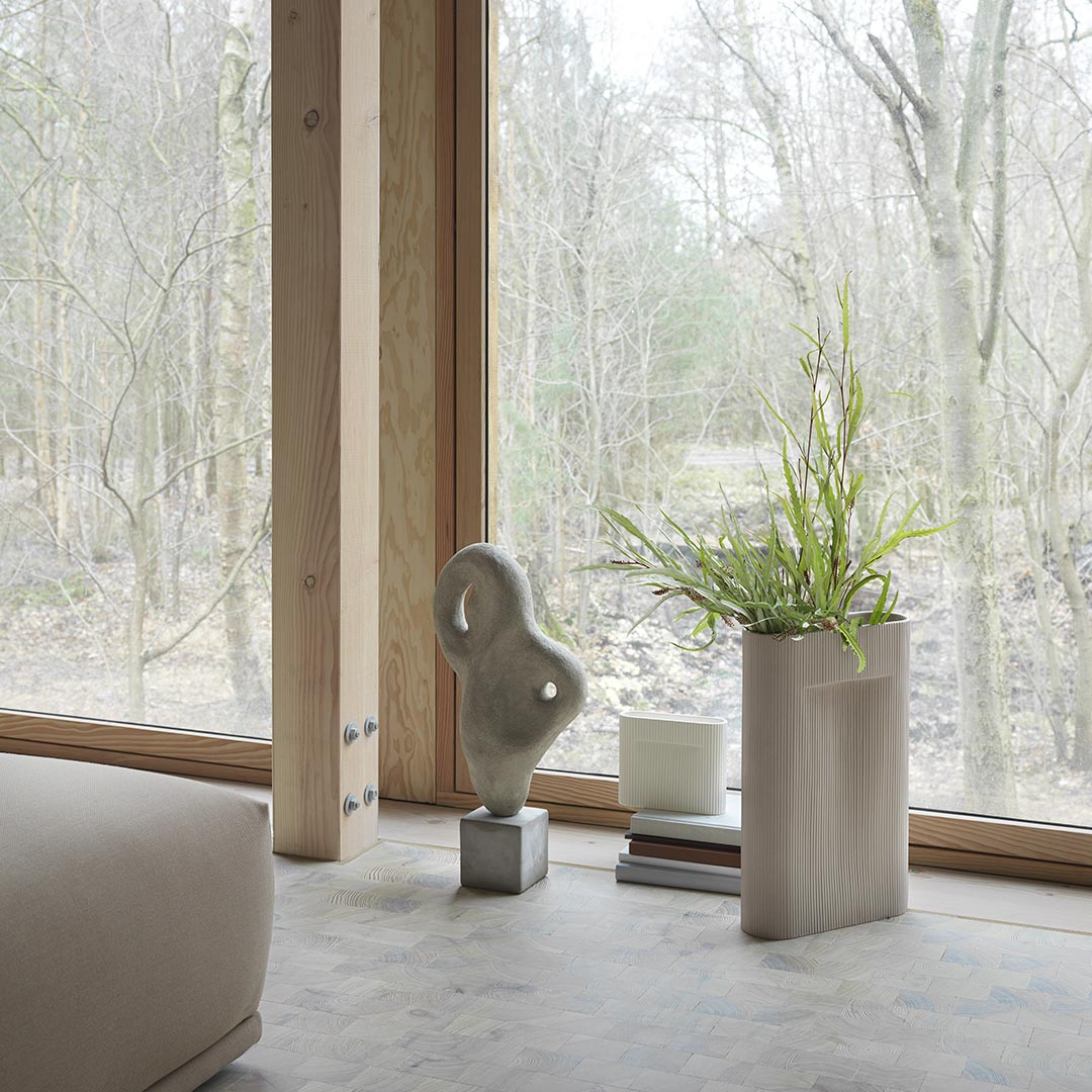 muuto ridge vase blumenvase off white beige 70869