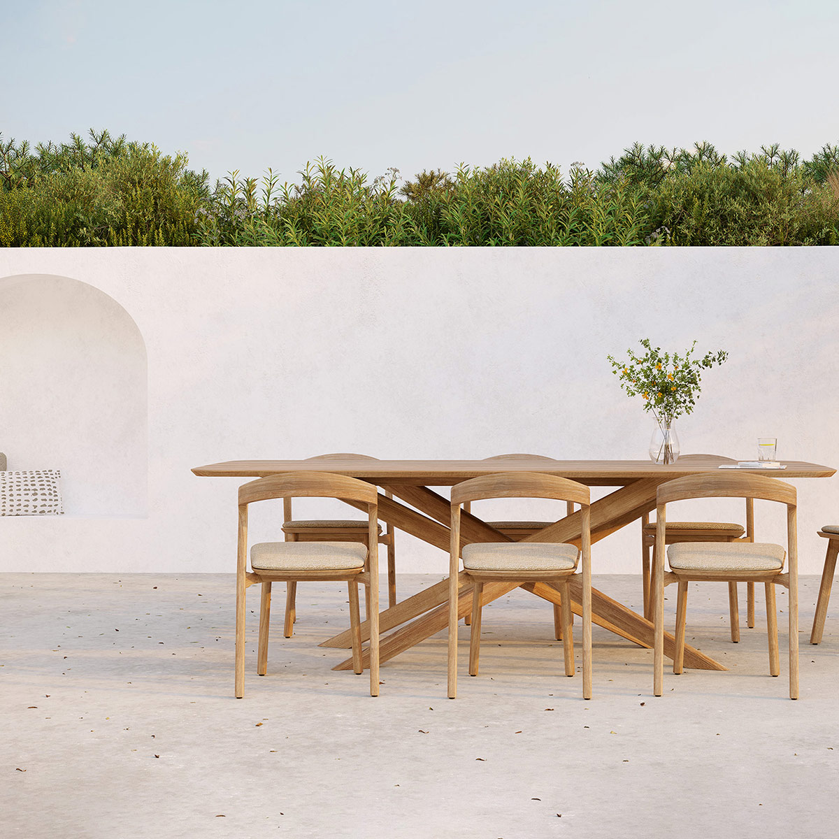 ethnicraft bok stuhl fuer draussen tafel ambiente sitzkissen natural 85404