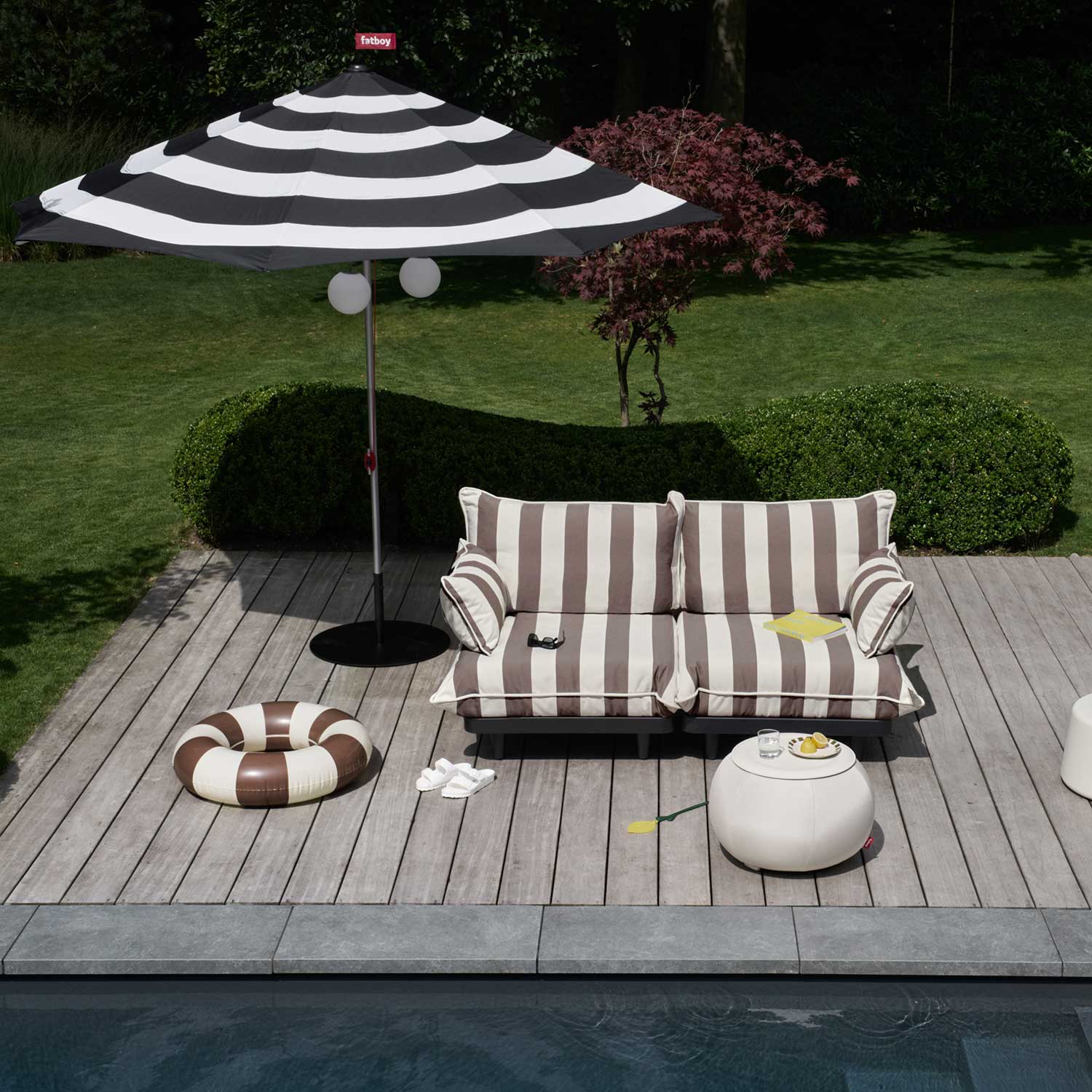 Fatboy - Paletti Stripe Cacao Sitzecke links