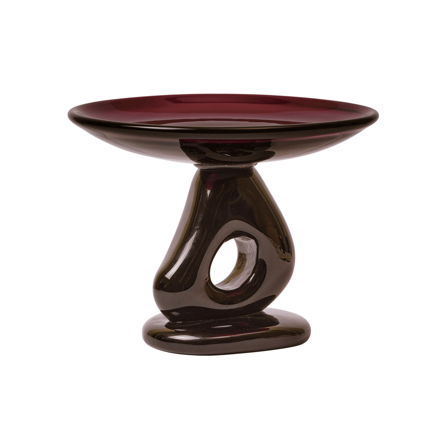 Ferm Living - Damo Glas-Etagere Ø 30 cm darg grape