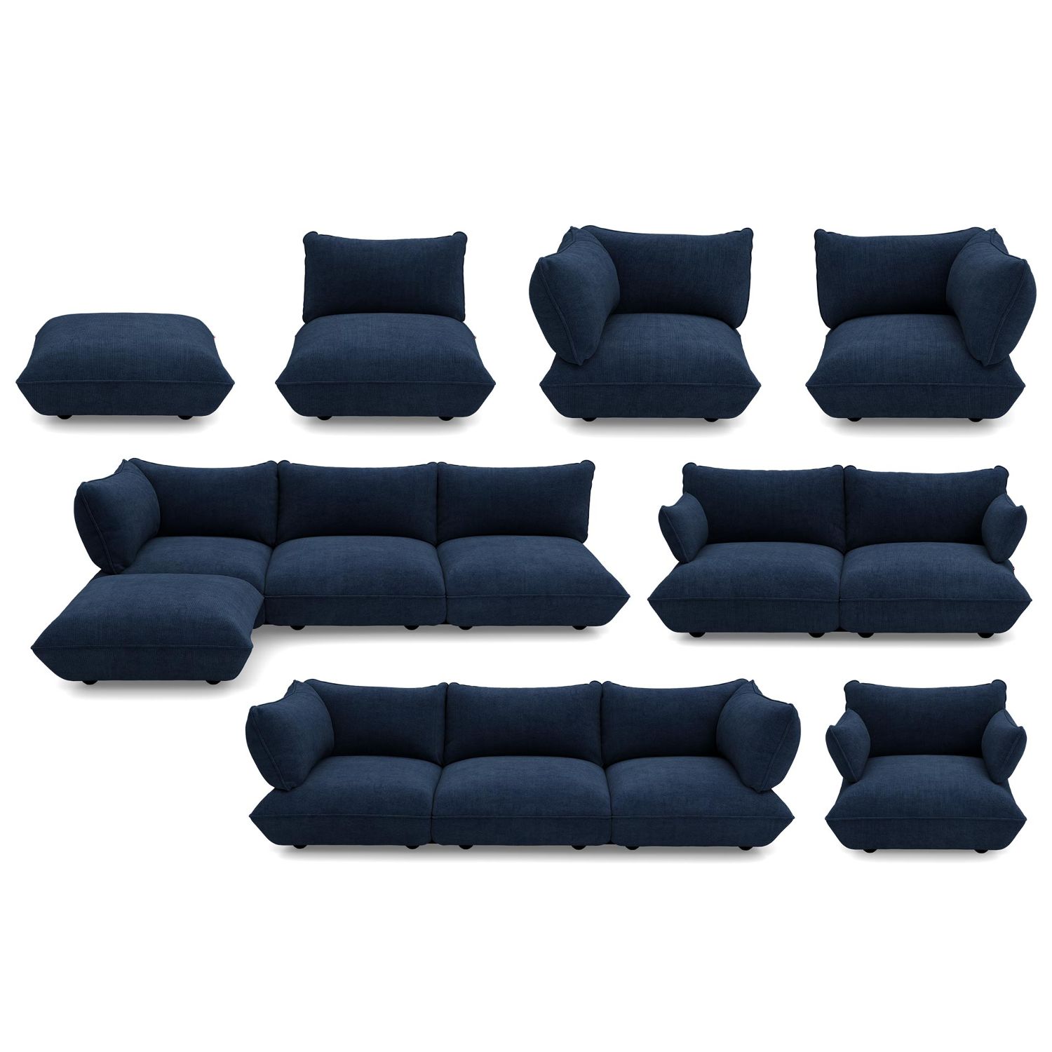 Fatboy - Sumo Ecksitz links Cord recycled deep blue