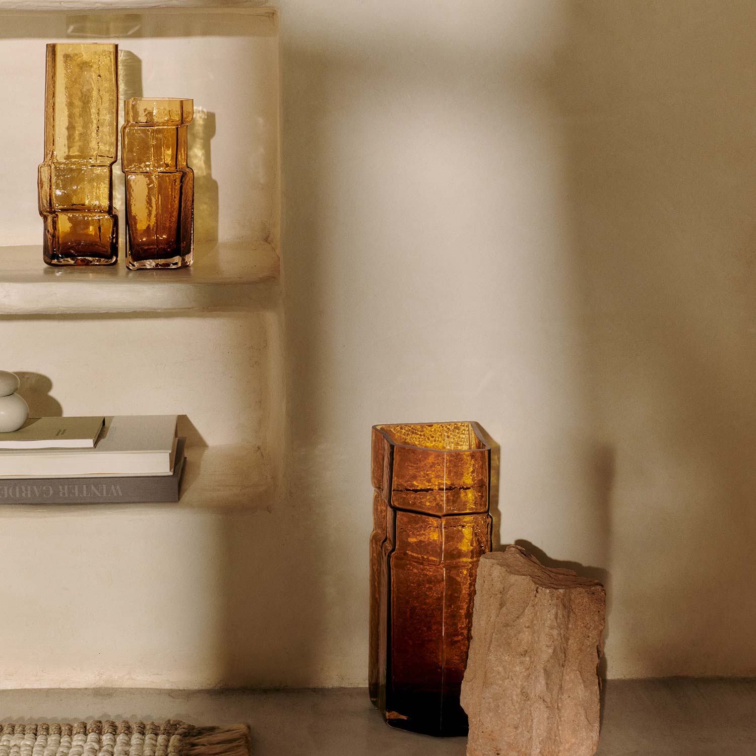 Ferm Living - Muro Vase S recycled amber