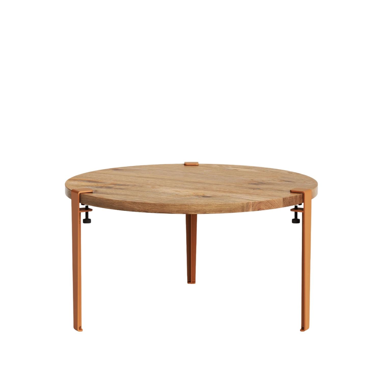 Tiptoe - Couchtisch rund Ø 80 cm recycelt tangerinenrot
