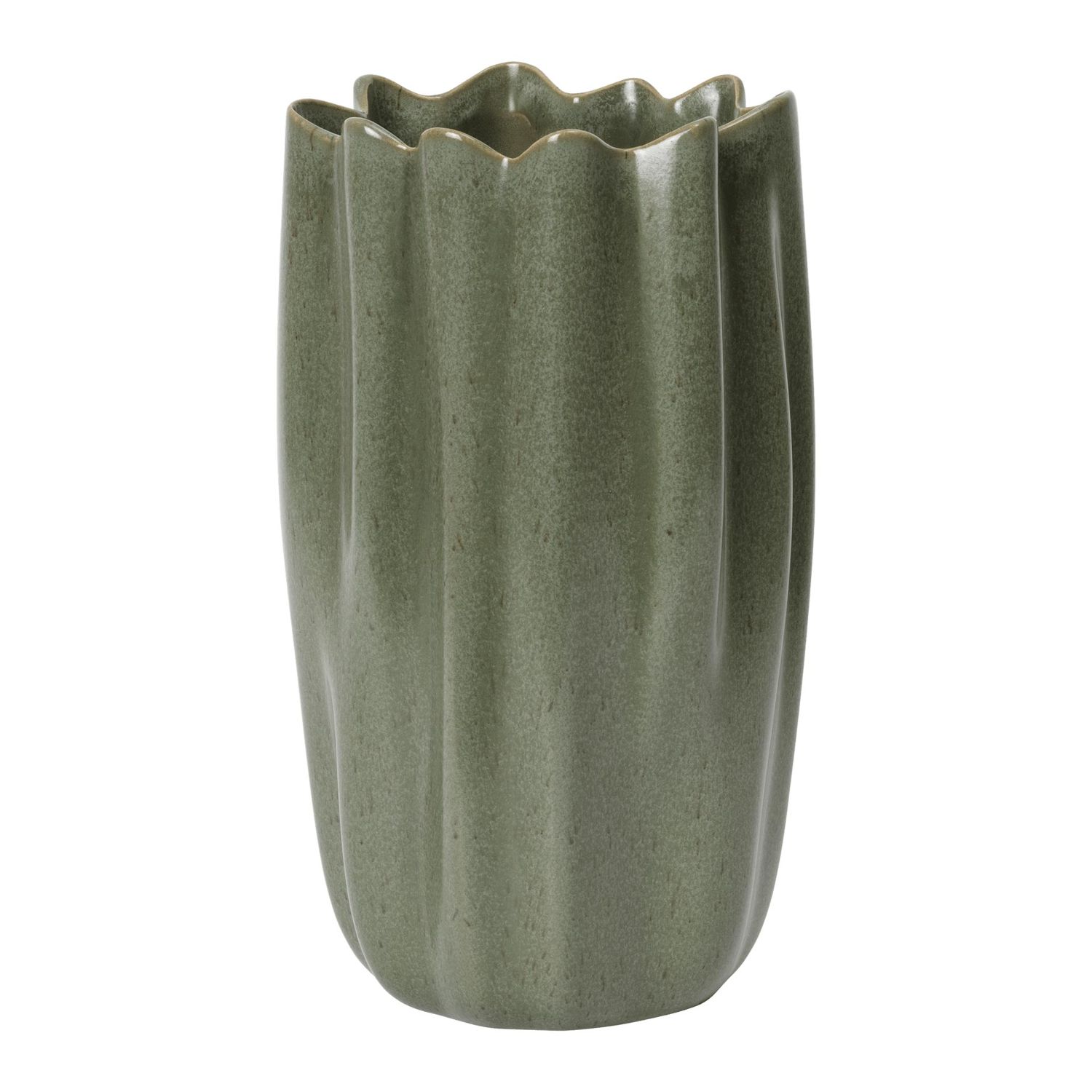 Ferm Living - Nium Vase H 23 cm dark sage