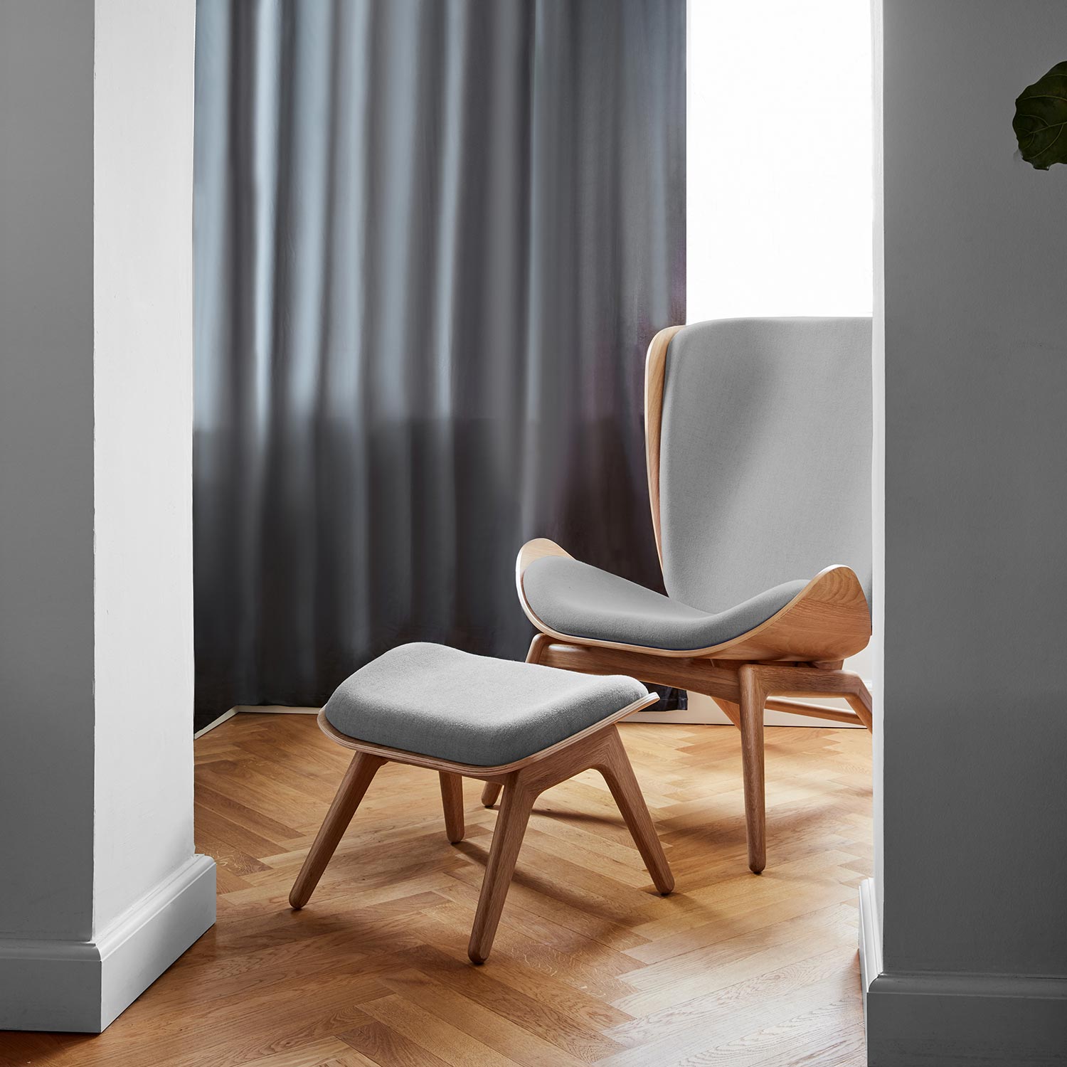 Sessel the reader mit ottoman 80814