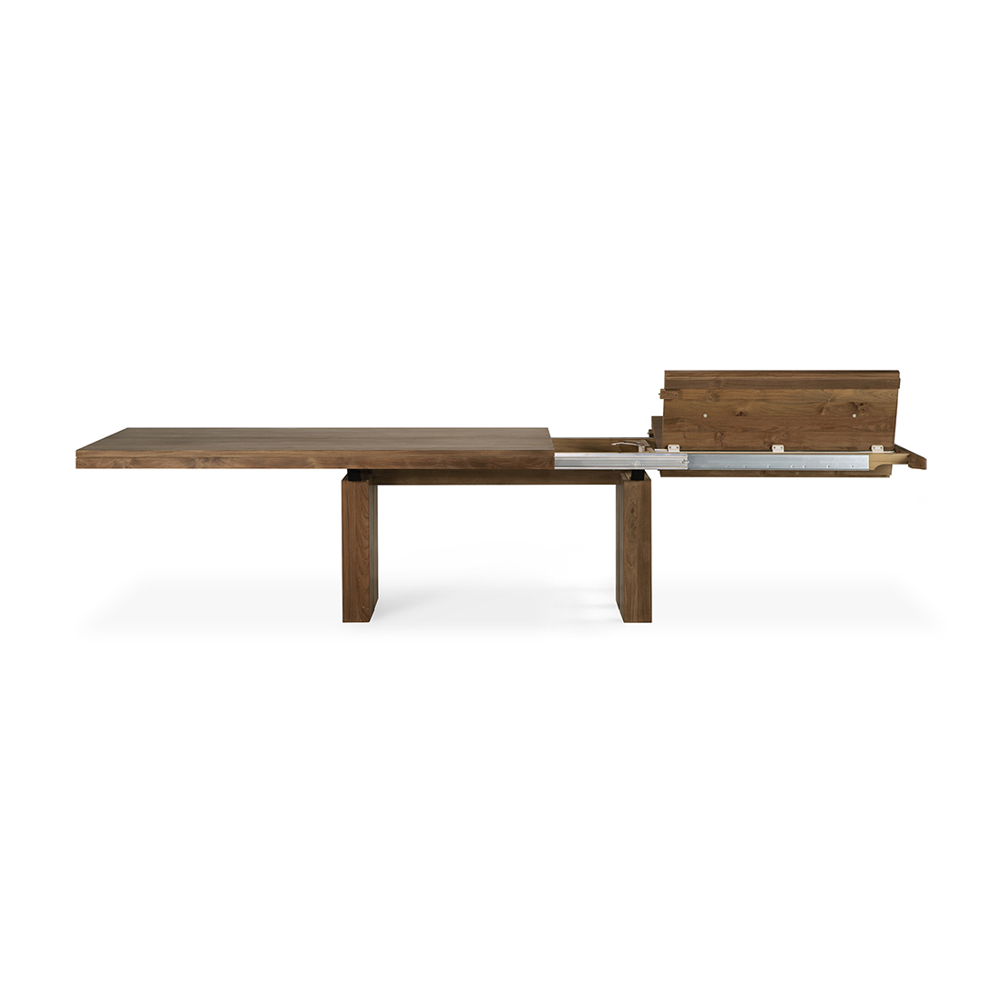 ethnicraft double teakholz tisch ausziehbar mit tischplatten 88794