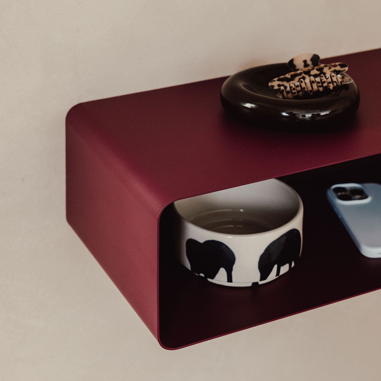 Metallbude - Nelio Nachttisch cashew