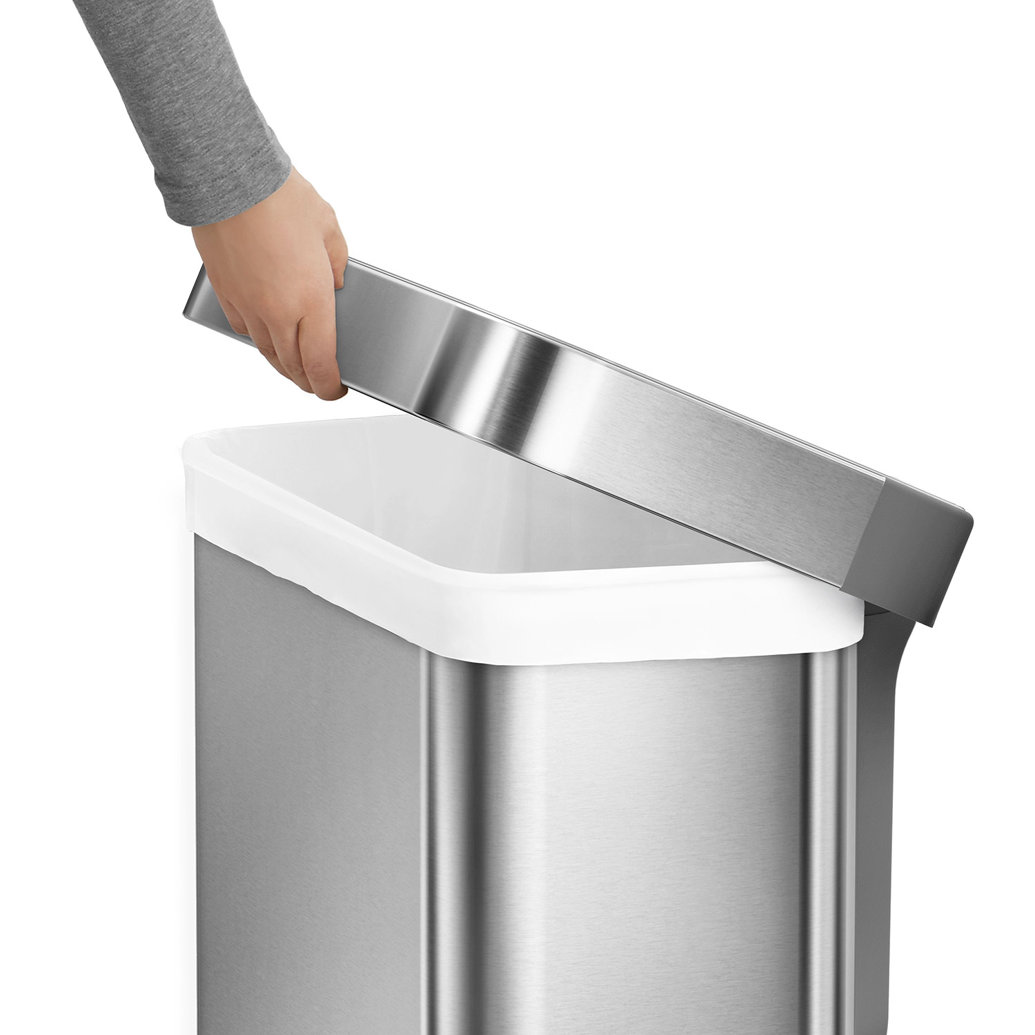 simplehuman treteimer 45 l gebuerstet beutel 98301