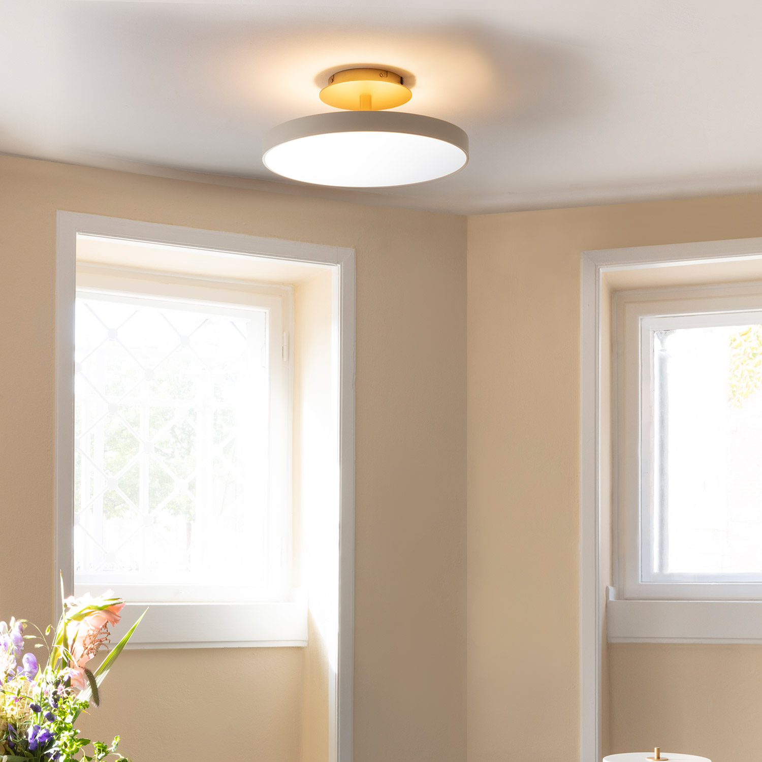 umage asteria up medium pearl white deckenleuchte 76133