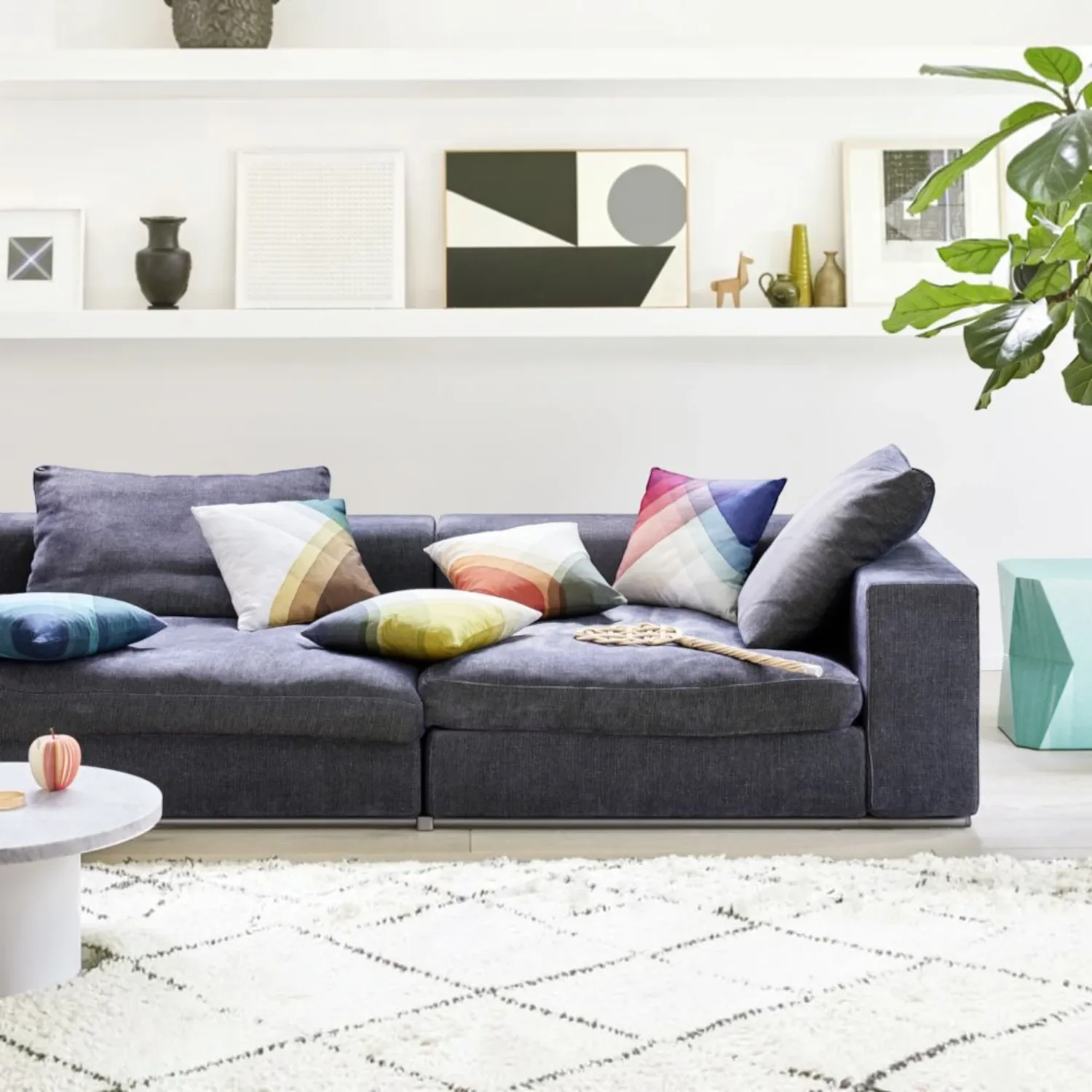 Vitra - Herringbone Kissen braun