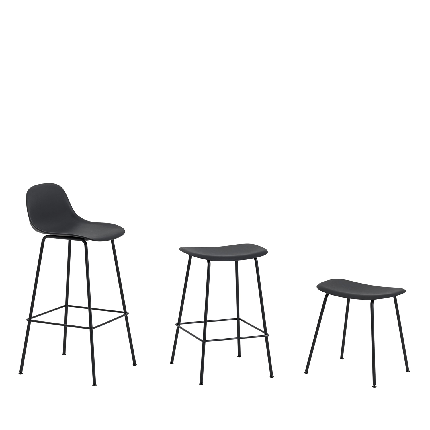 muuto fiber barstool family black 83467