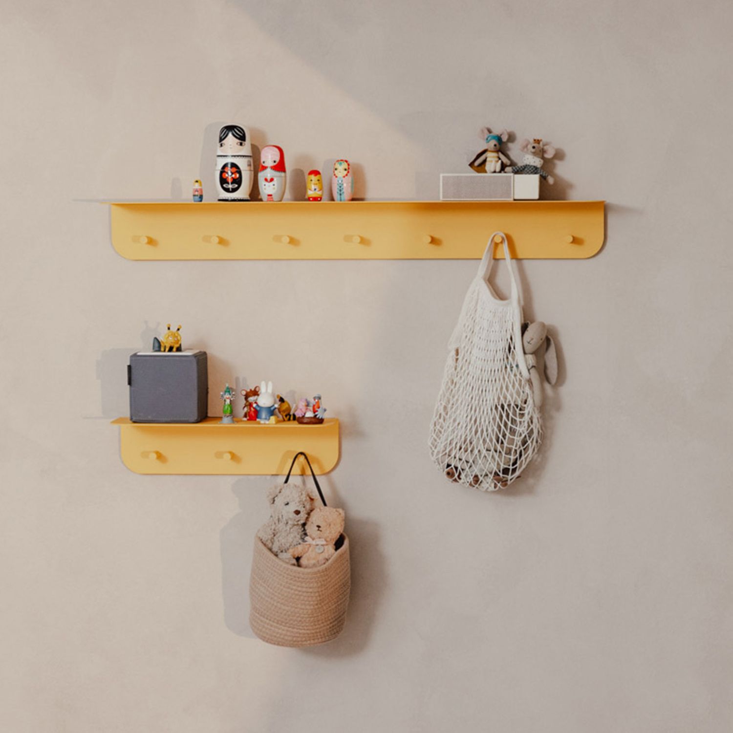 Metallbude - Malou Wandgarderobe Größe L mango lassi