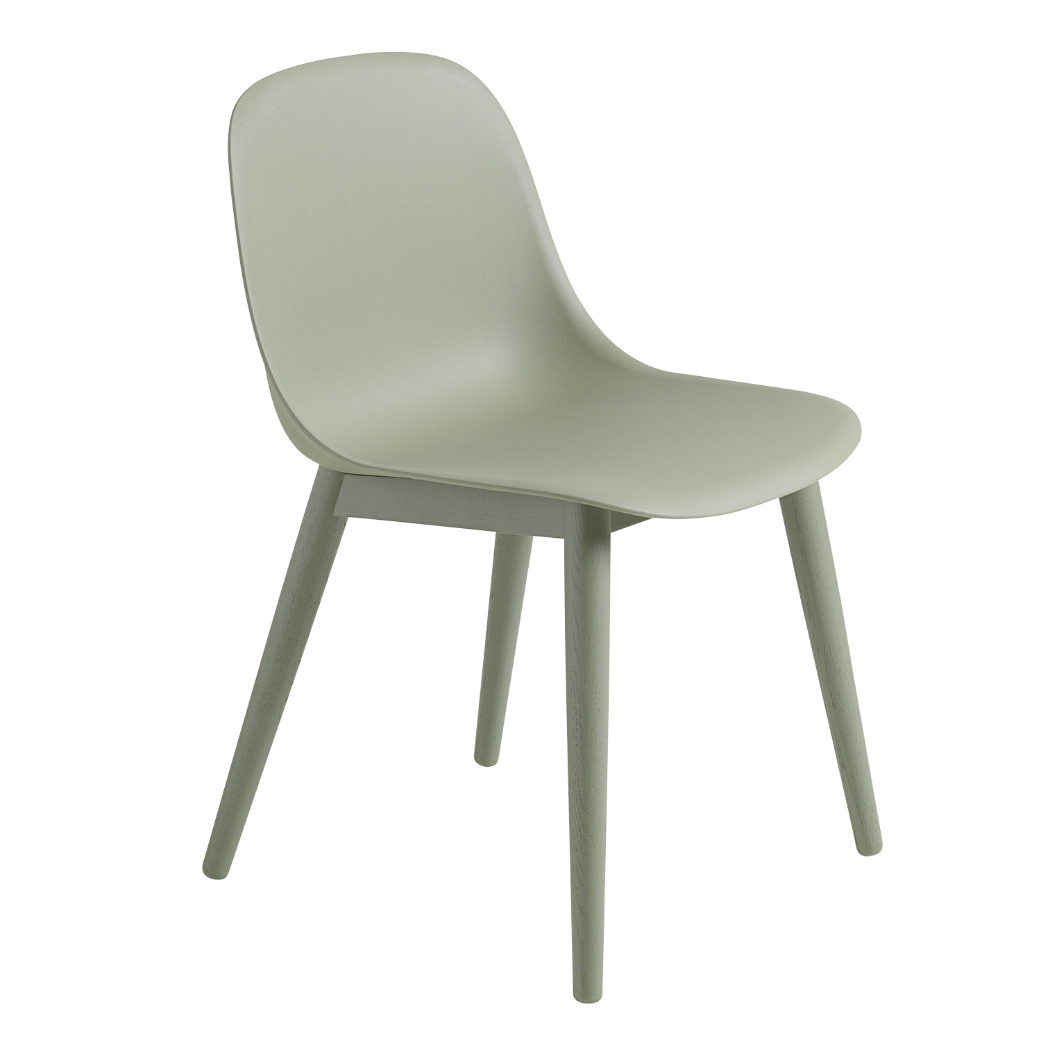muuto fiber sidechair wood dusty green 53821