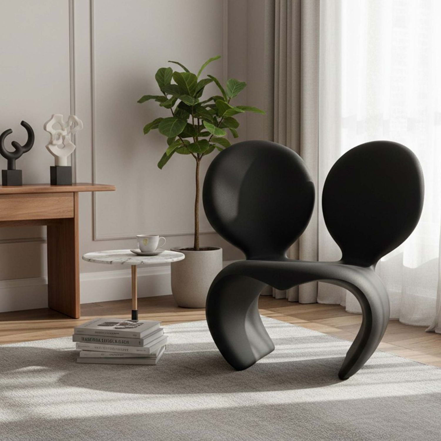 Qeeboo - Don’t F**K With The Mouse Sessel schwarz
