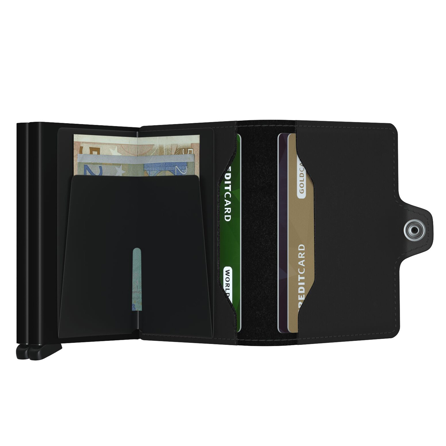 secrid twinwallet Matte schwarz offen 105123