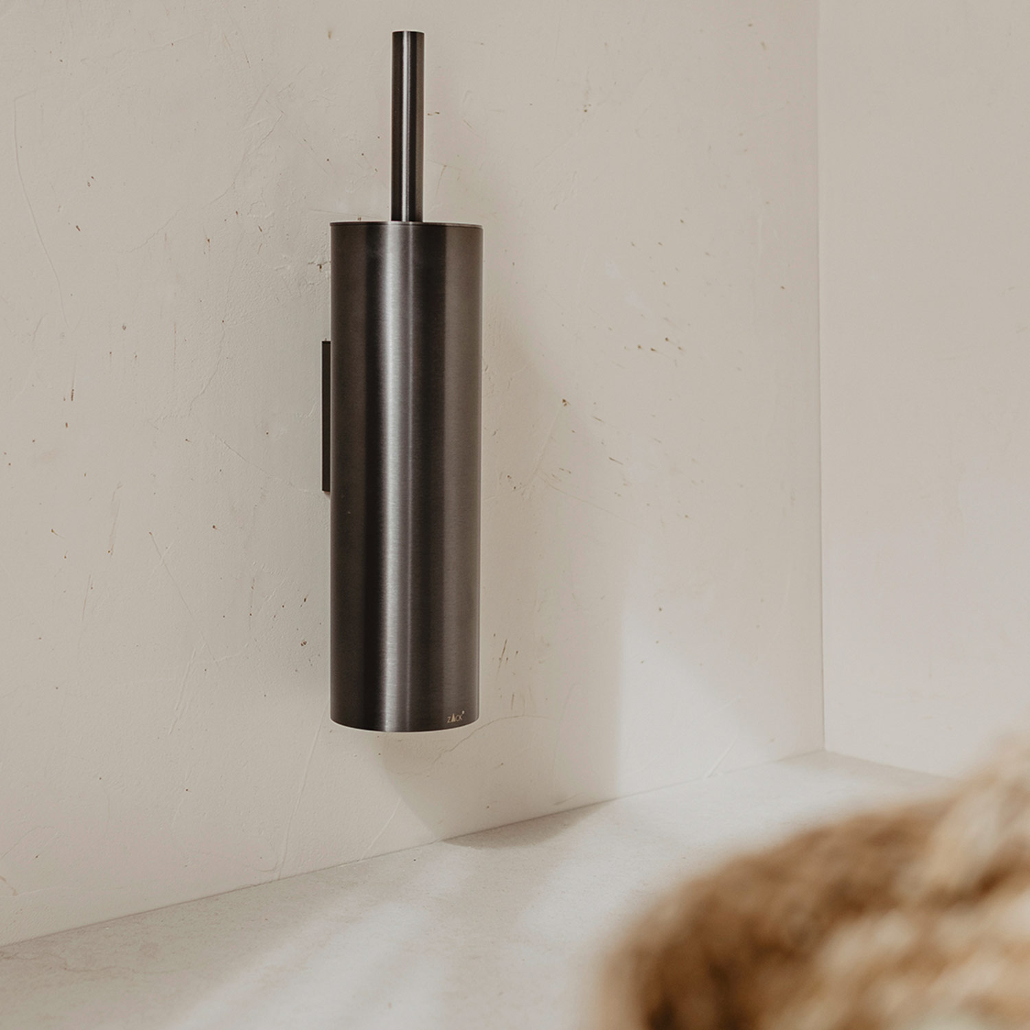Zack - TUBO Wand-Toilettenbürste graphite anti-fingerprint