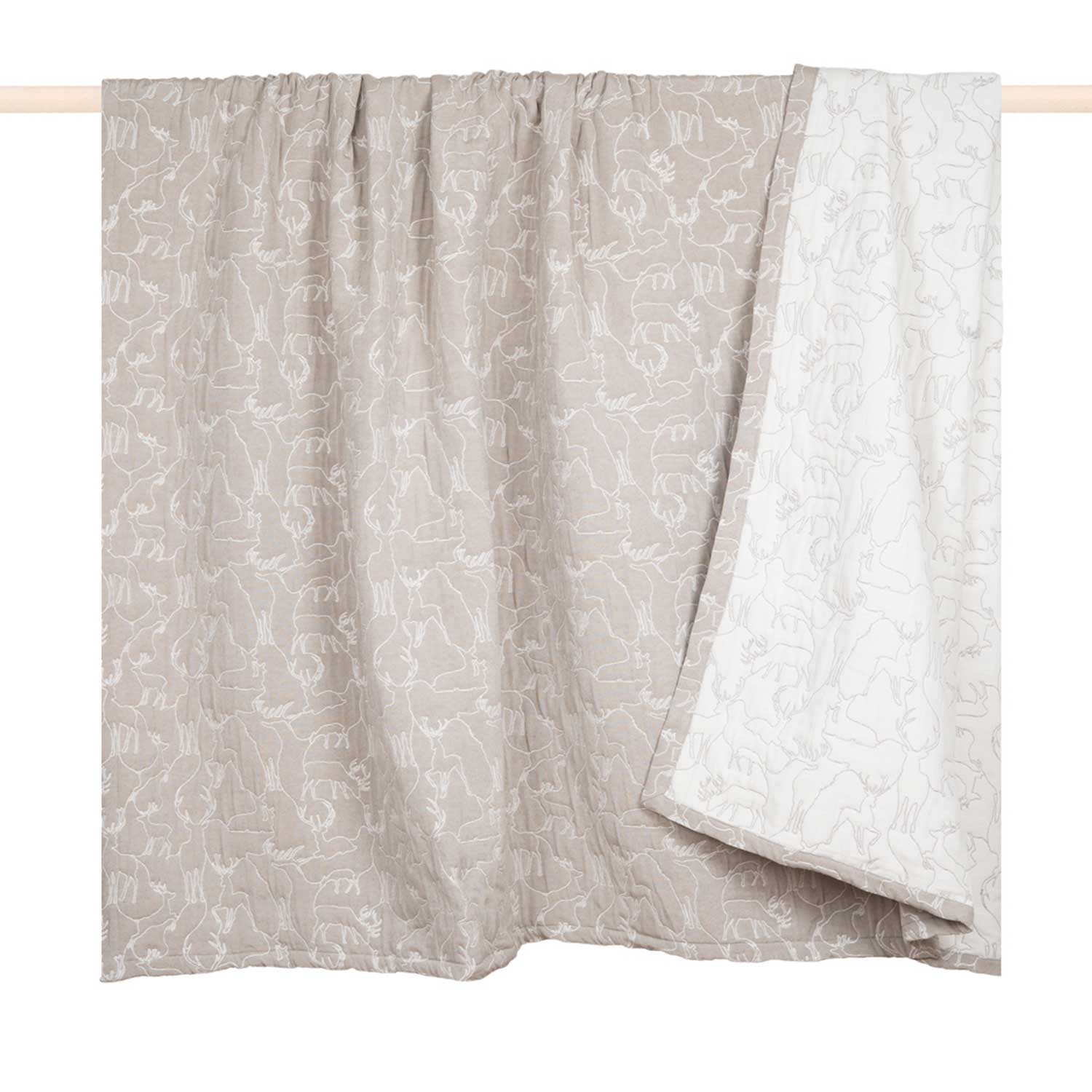 pad - Wild Deer Decke 240 x 260 cm beige