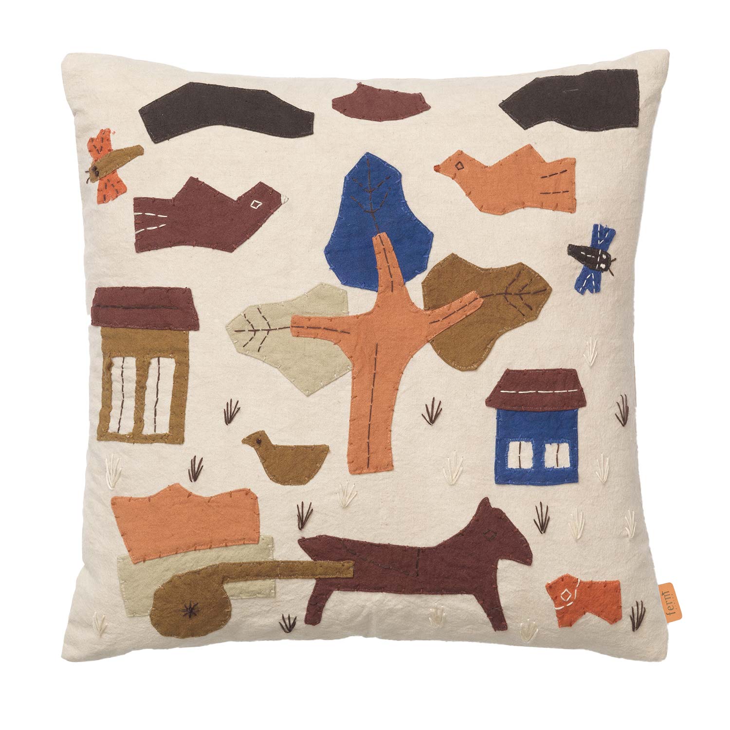 ferm living village kissen off white 96423