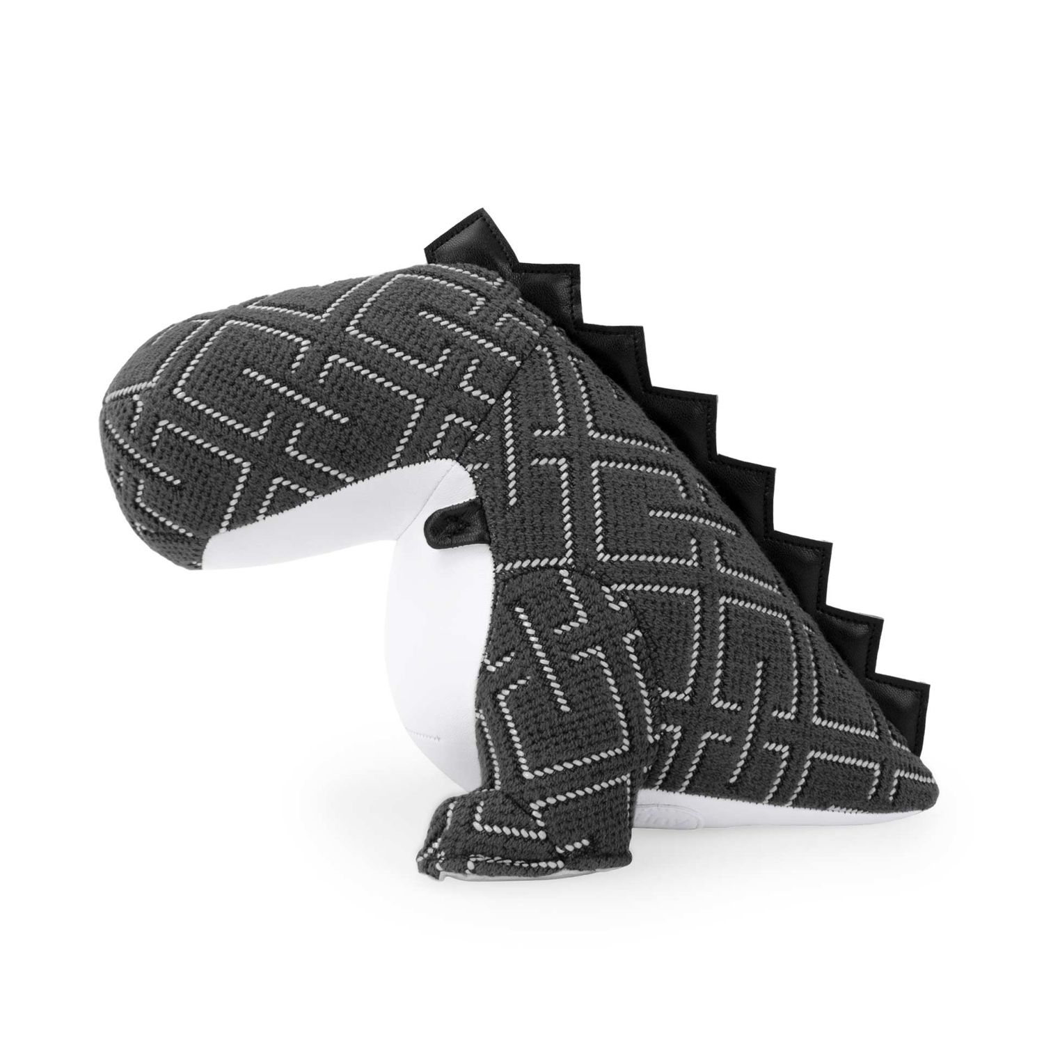 Züny - Buchstütze Dinosaurier Bobo (Kvadrat Grid) dunkelgrau