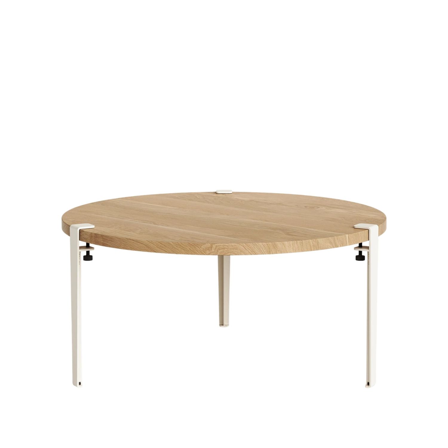 Tiptoe - Couchtisch rund Ø 90 cm Eiche weiß-creme