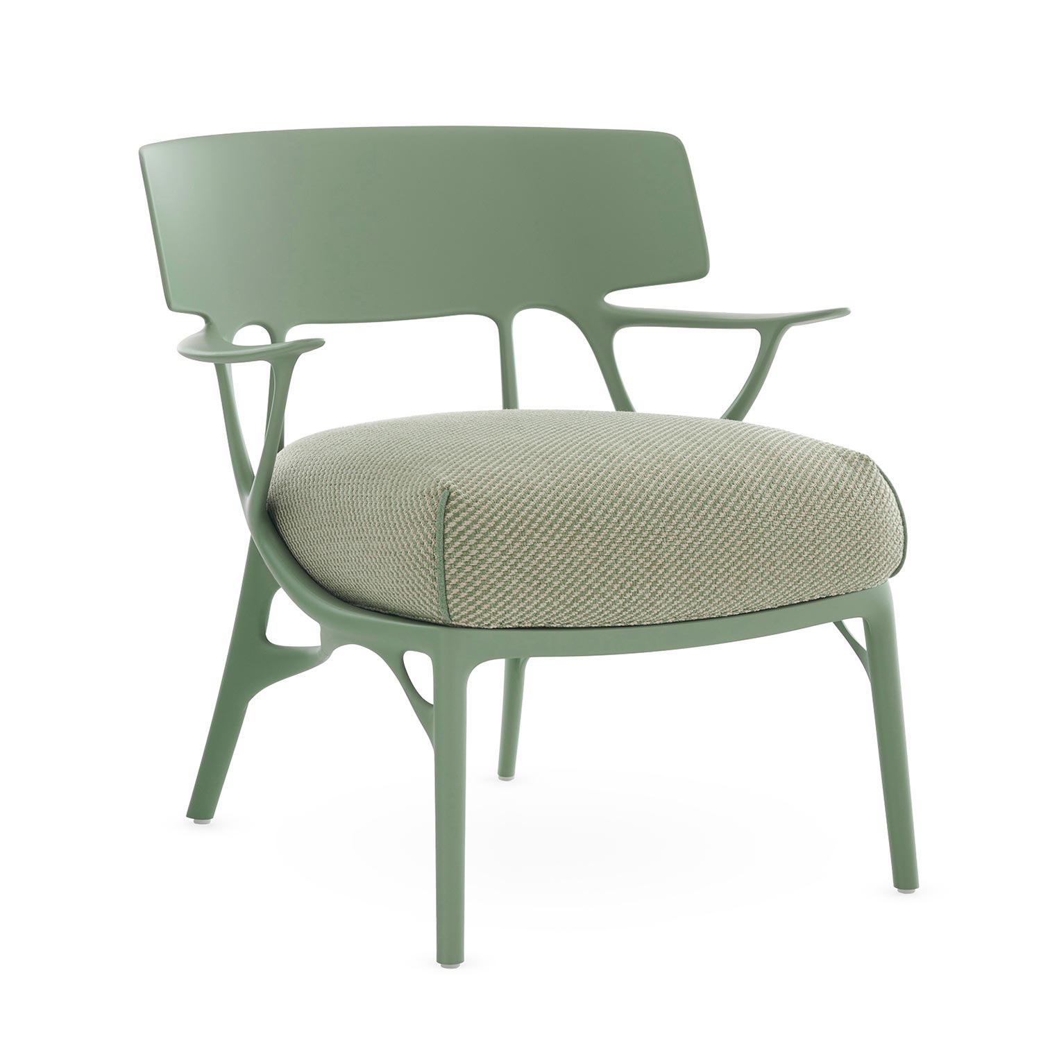 Kartell - A.I. Lounge Outdoor Sessel creme grün