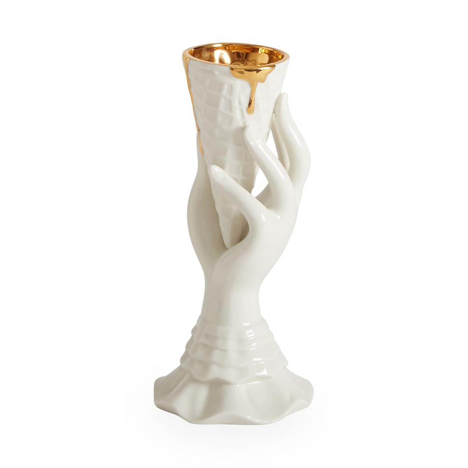 jonathan adler i scream vase gold 61872