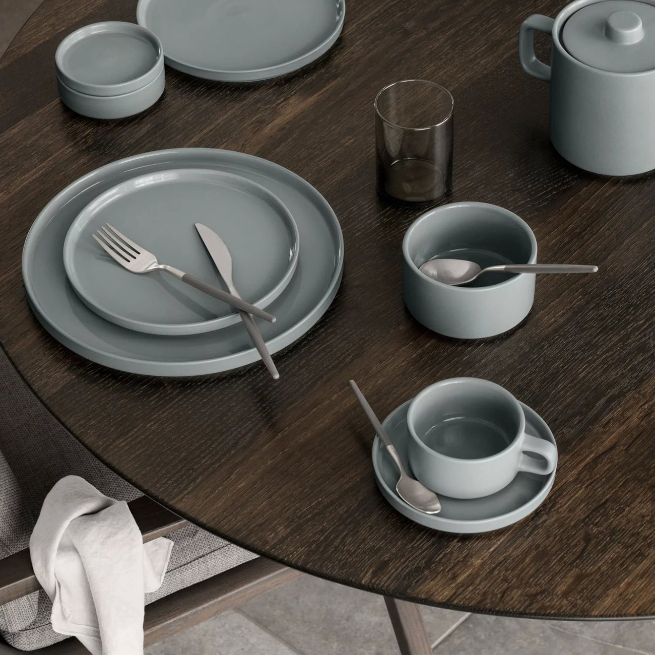blomus - PILAR Speiseteller mirage gray
