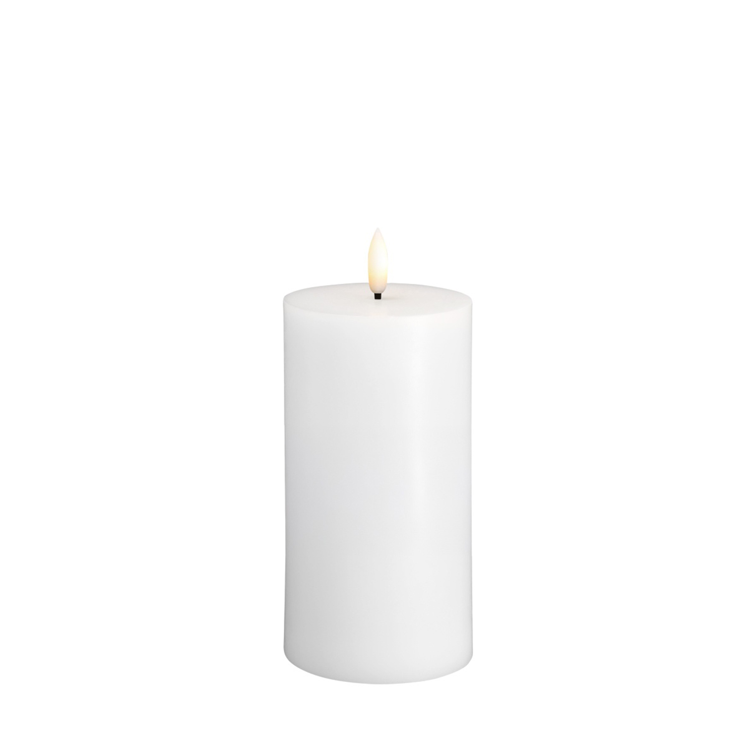 Moods&More - LED-Stumpenkerze Ø74x150mm classic white