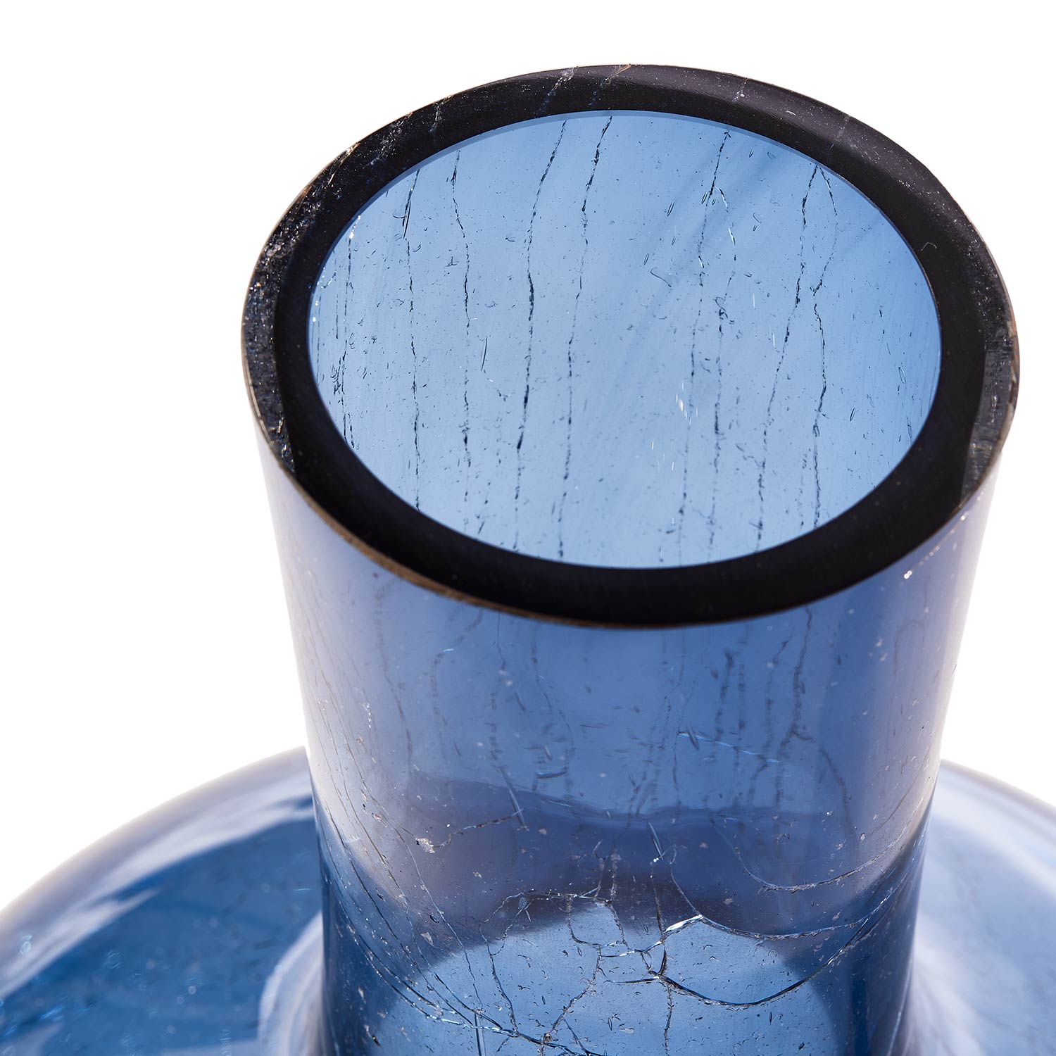 Pols Potten - Crackled Glass Ball Body Vase L dunkelgrün