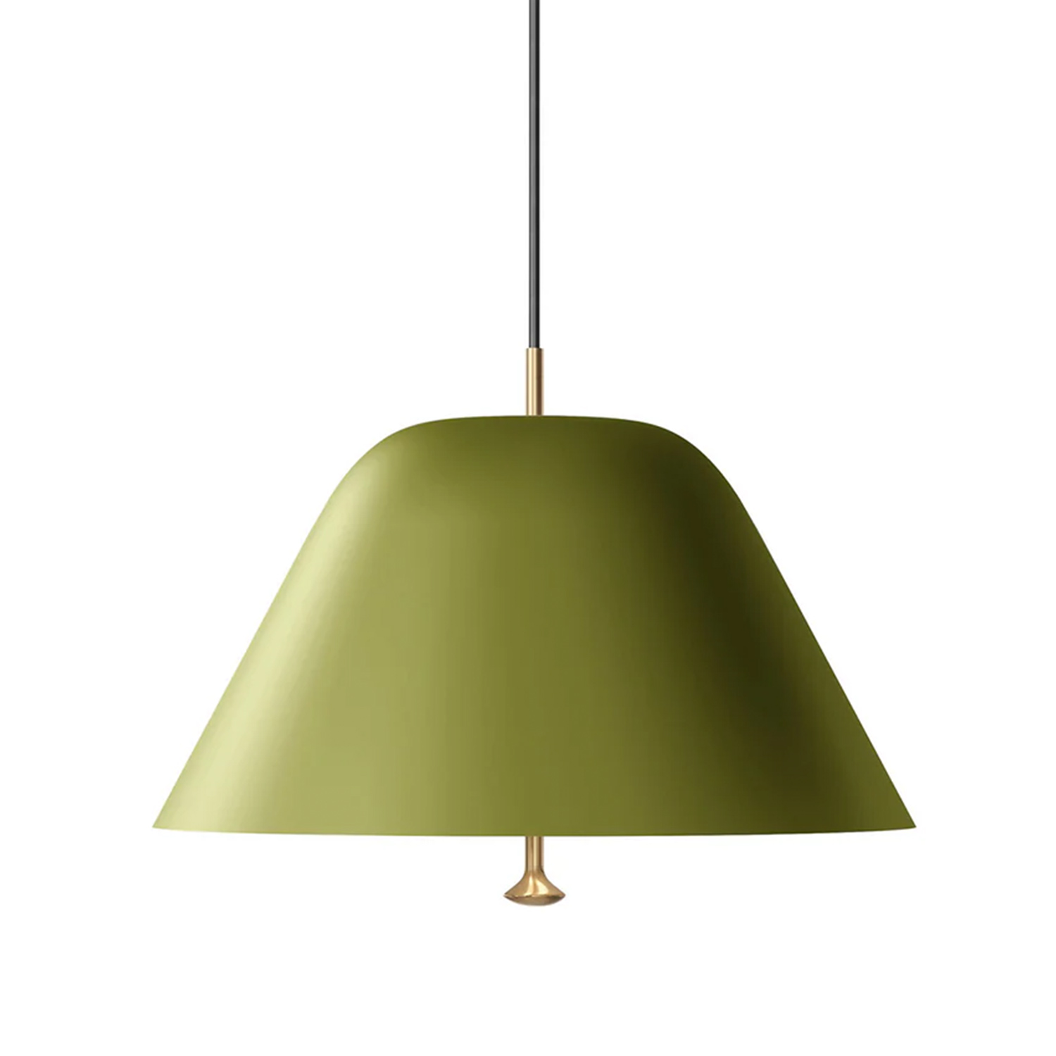 Audo - Levitate Pendelleuchte Ø 40 salbeigrün/Messing